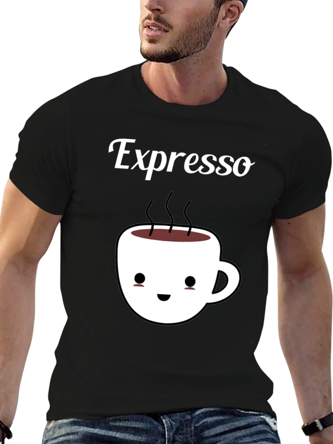 Espresso Kawaii Cup Black T-Shirt