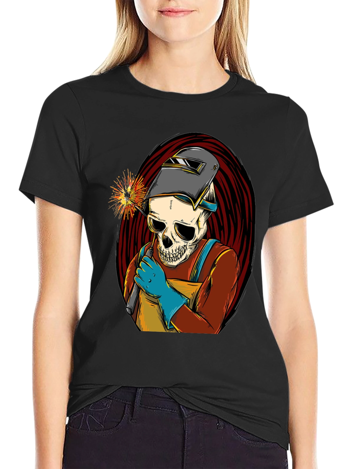 Welder Skull T-Shirt - Cool Graphic Tee