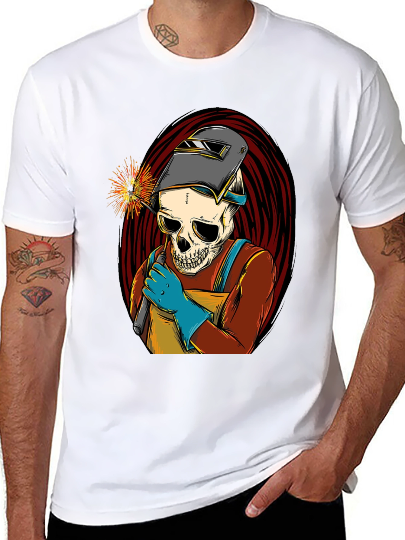Welder Skull T-Shirt - Cool Graphic Tee