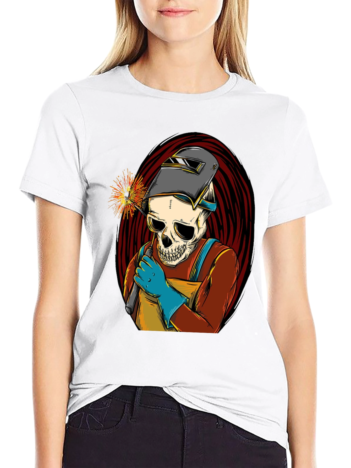 Welder Skull T-Shirt - Cool Graphic Tee