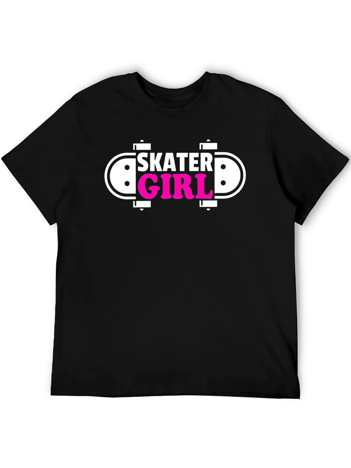 Skater Girl Black Graphic Tee
