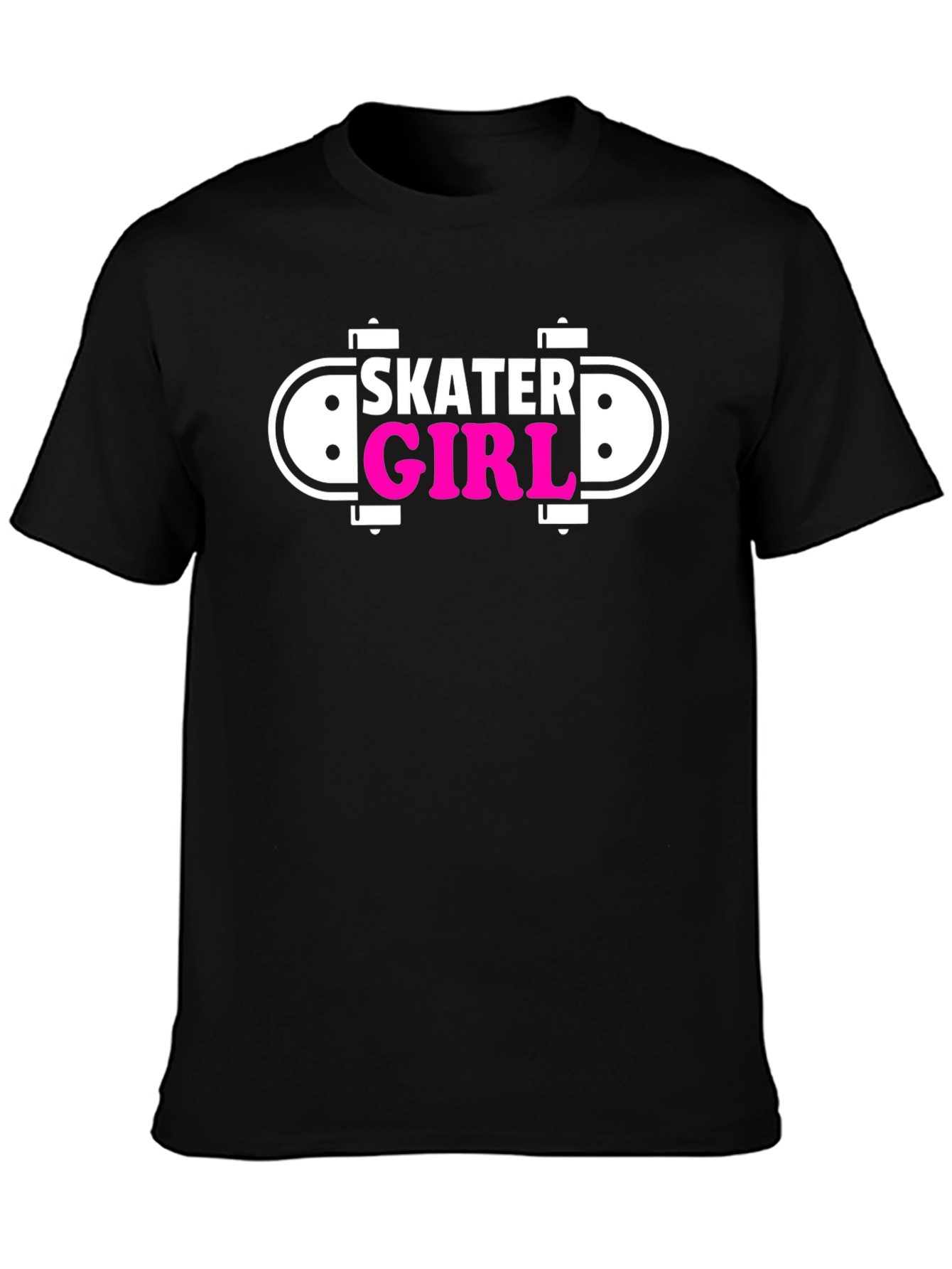 Skater Girl Black Graphic Tee