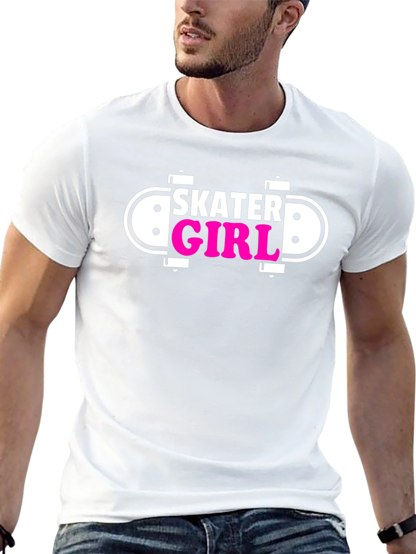 Skater Girl Black Graphic Tee