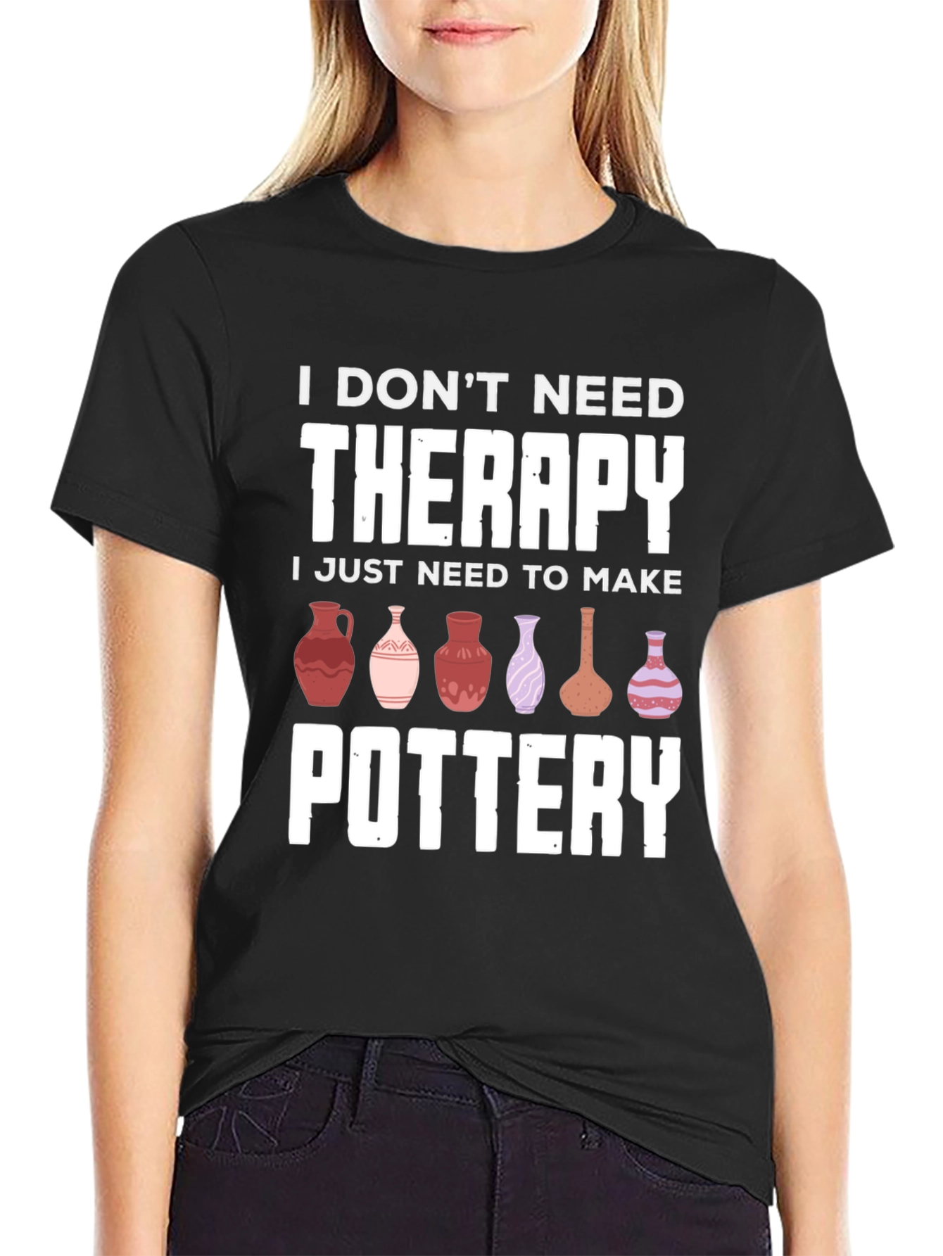 Pottery Therapy T-Shirt - Funny Ceramic Artist Tee