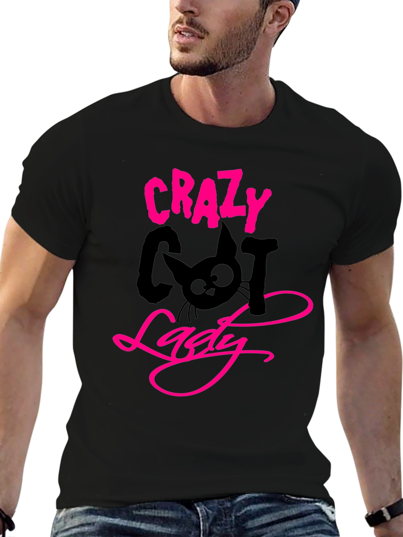 Crazy Cat Lady Black T-Shirt