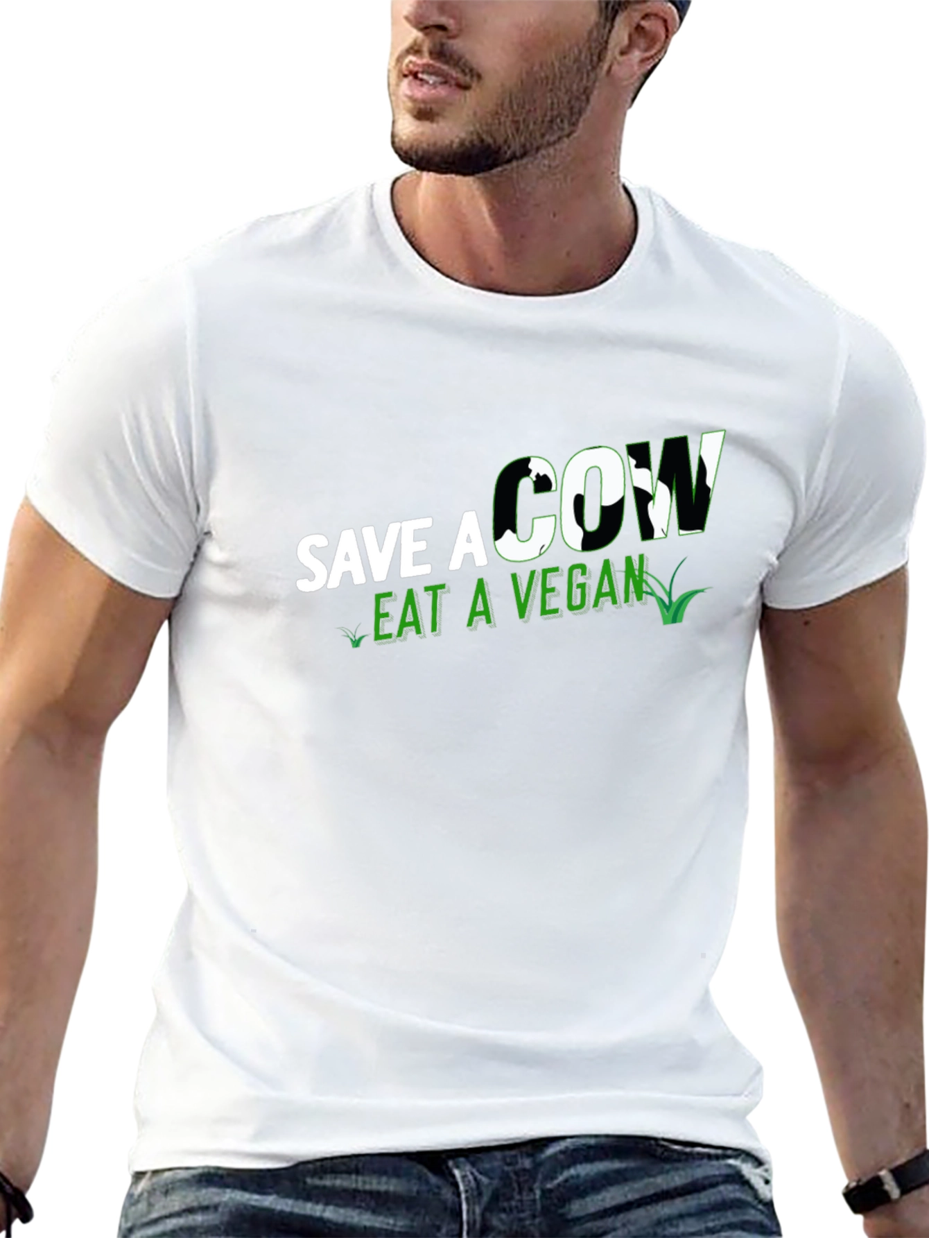 Save a Cow Eat a Vegan Black T-Shirt