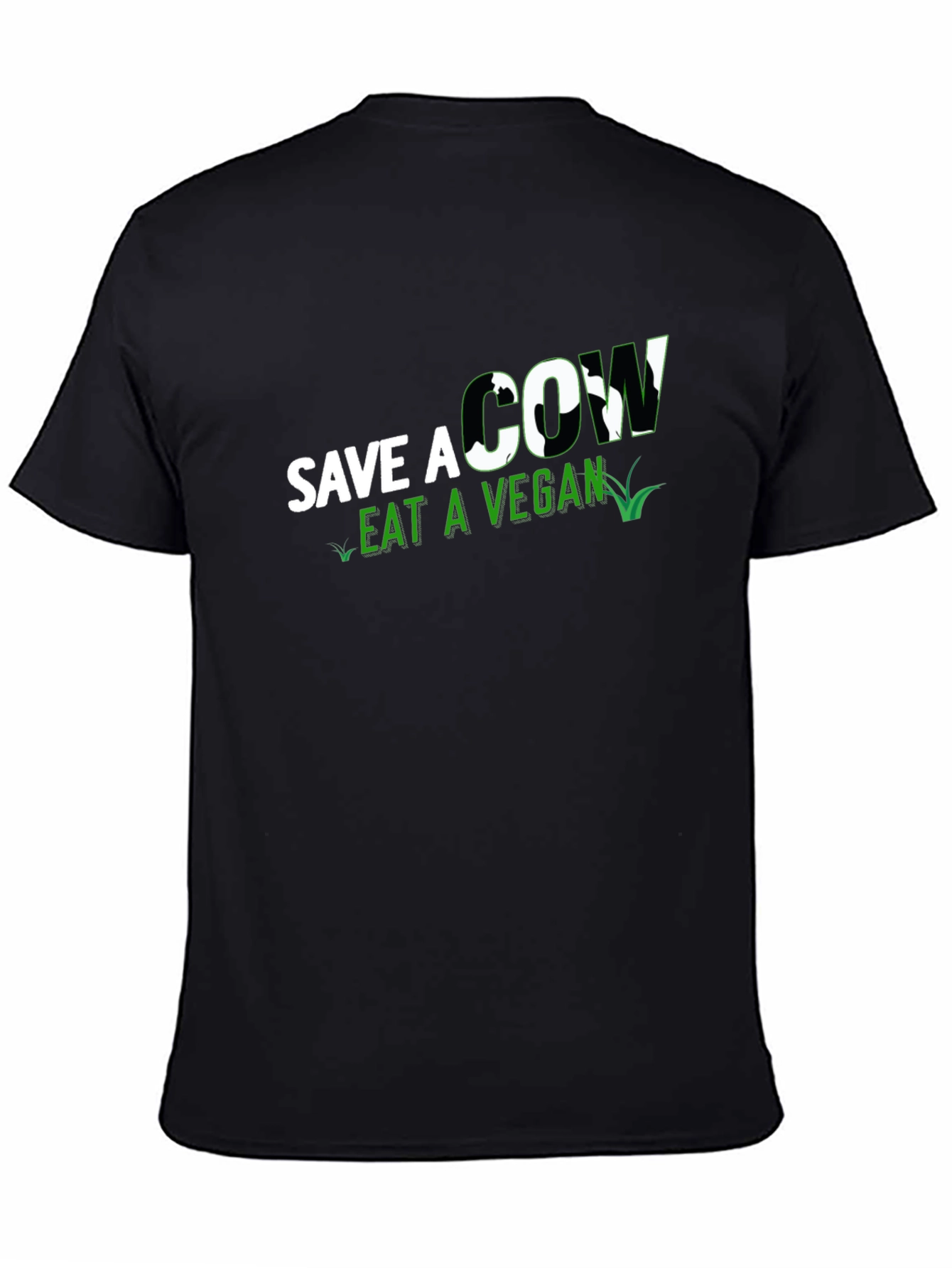 Save a Cow Eat a Vegan Black T-Shirt