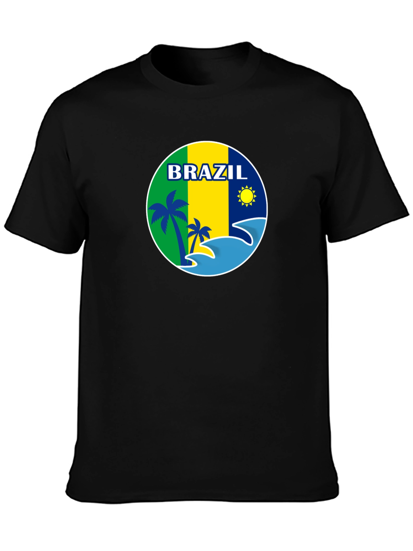 Brazil Graphic Tee - Tropical Beach Design T-Shirt