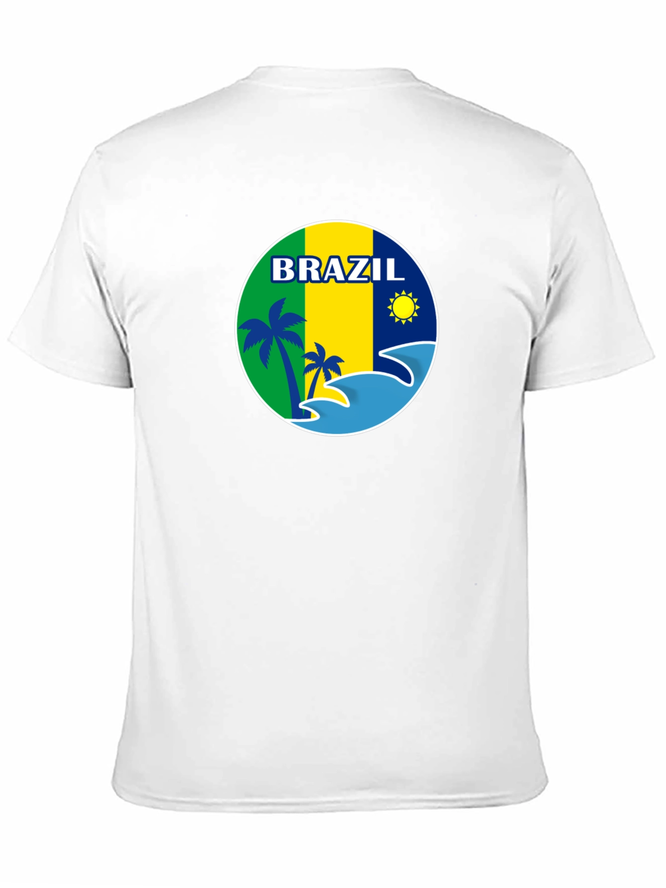 Brazil Graphic Tee - Tropical Beach Design T-Shirt