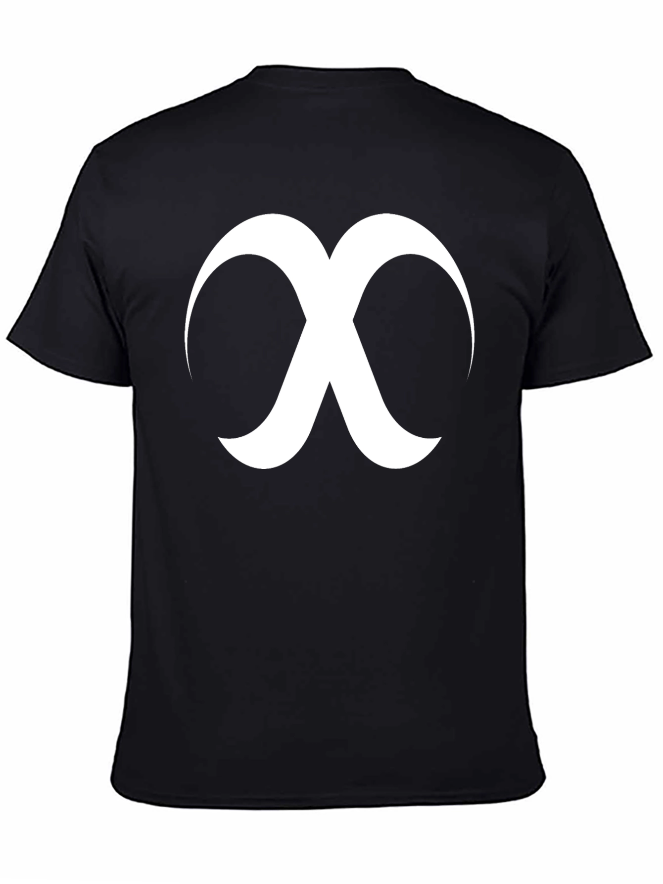 Minimalist Crescent Moon X Graphic Black T-Shirt