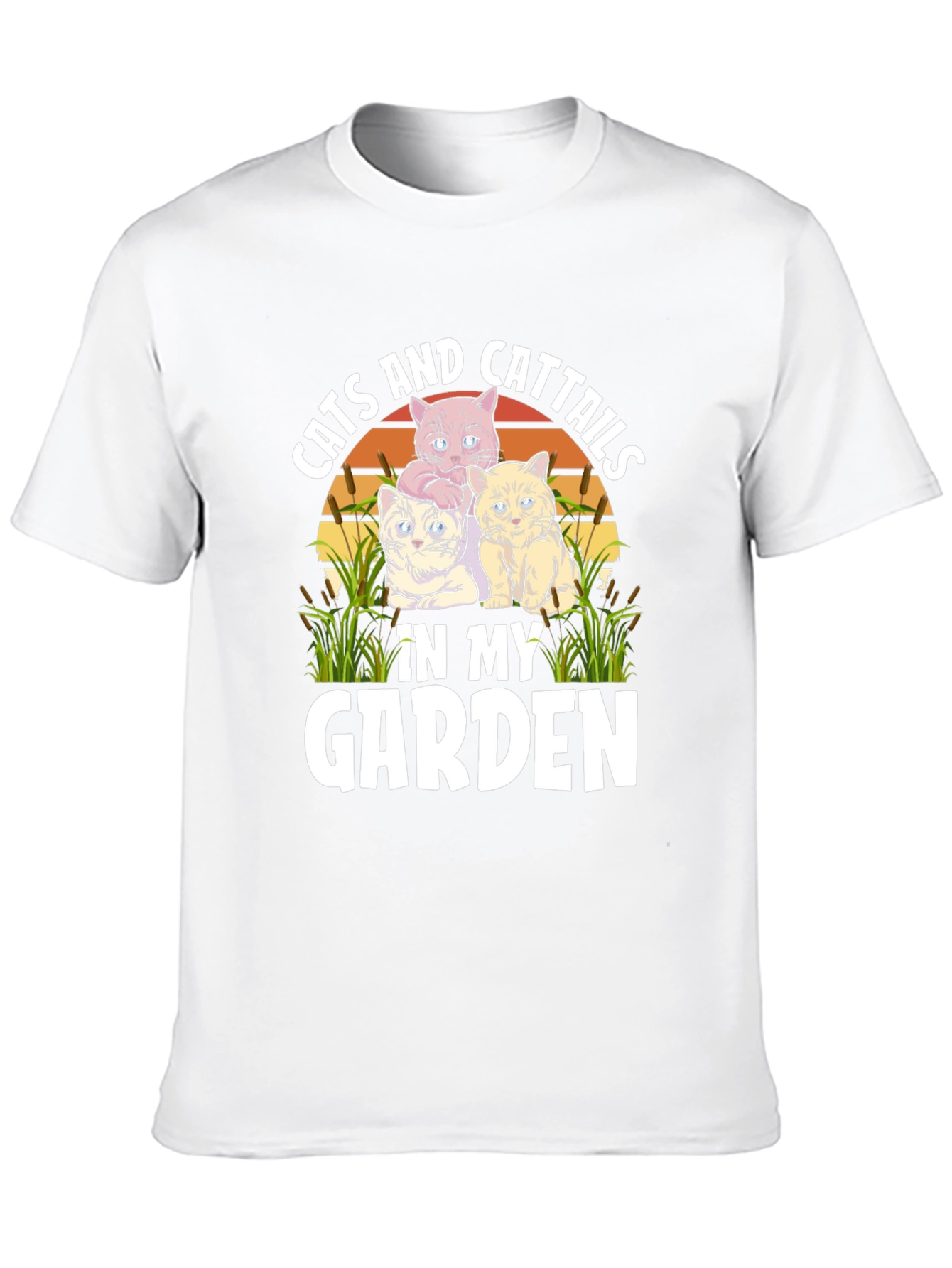 Cats and Cattails in my Garden T-Shirt