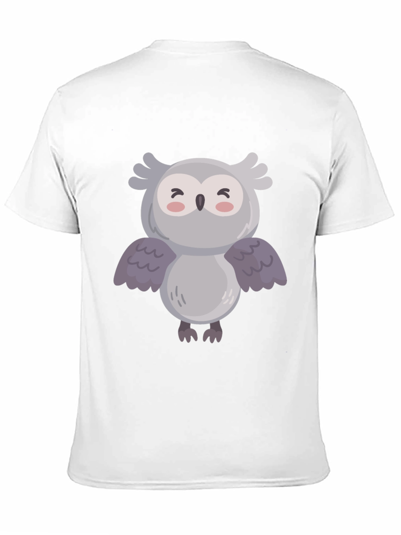 Cute Owl Graphic Black T-Shirt