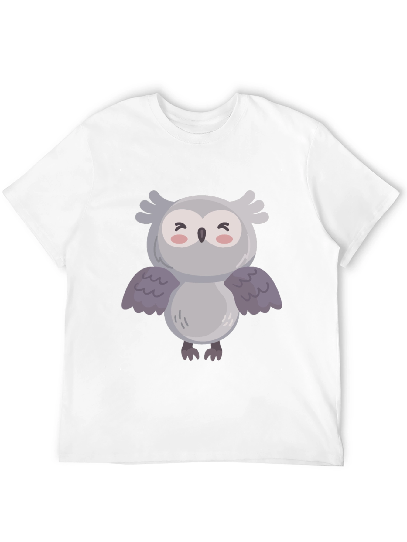 Cute Owl Graphic Black T-Shirt