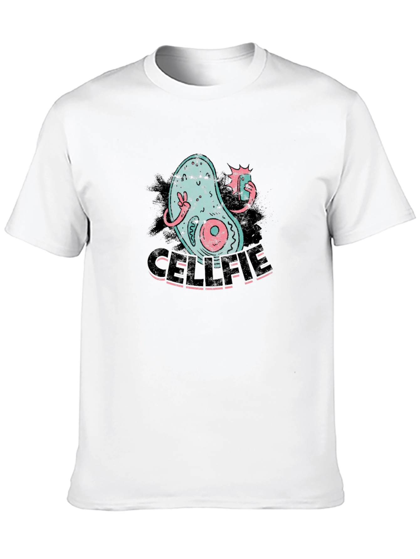 Cellfie Black T-Shirt - Humorous Science Tee