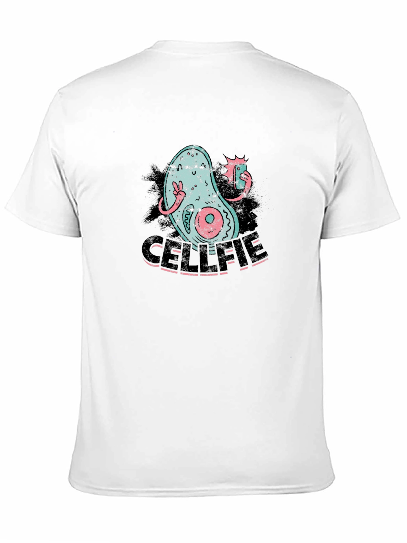 Cellfie Black T-Shirt - Humorous Science Tee