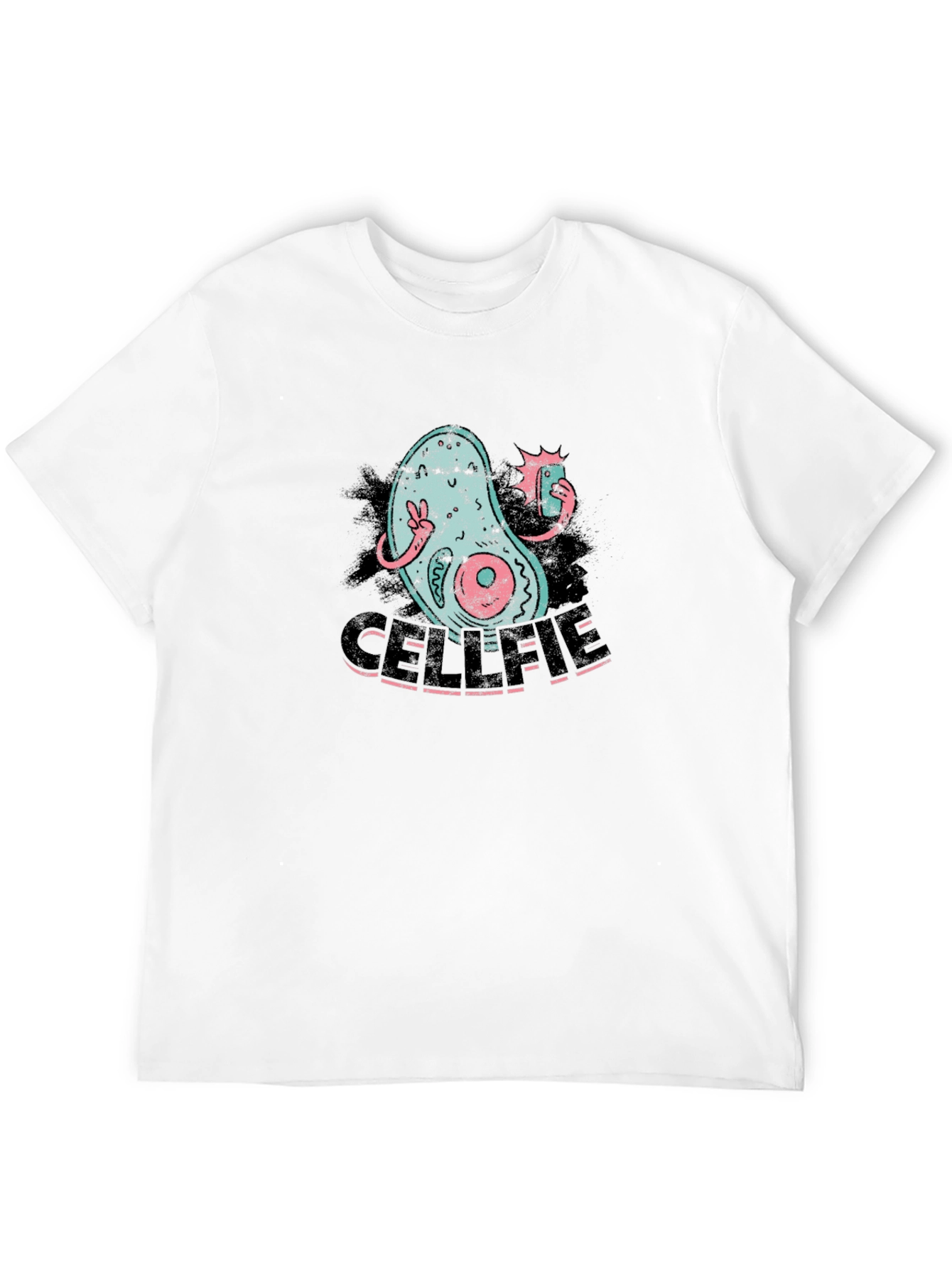 Cellfie Black T-Shirt - Humorous Science Tee