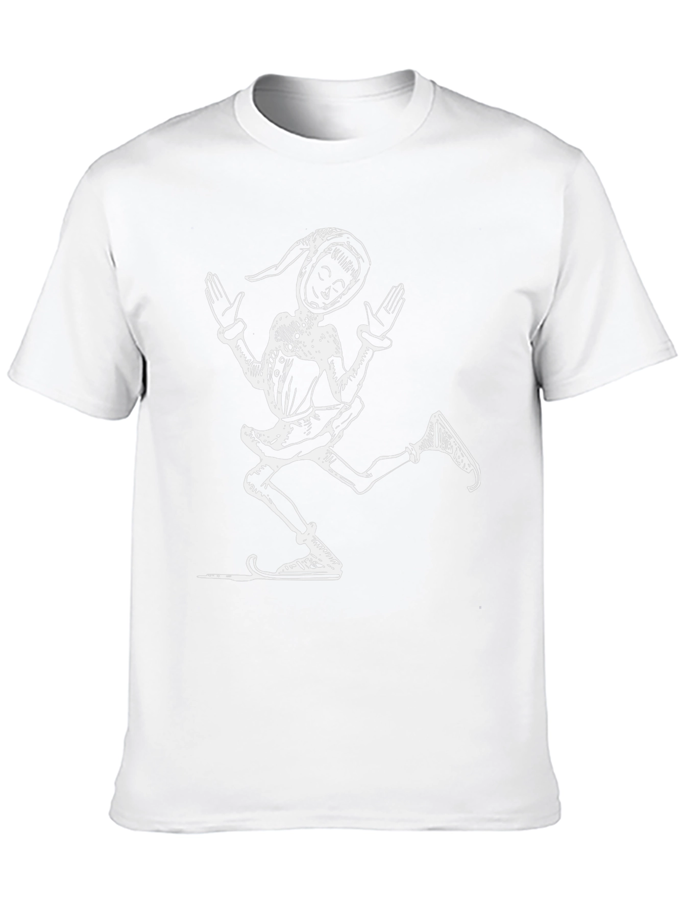 Retro Jester Graphic Tee - Black Cotton T-Shirt