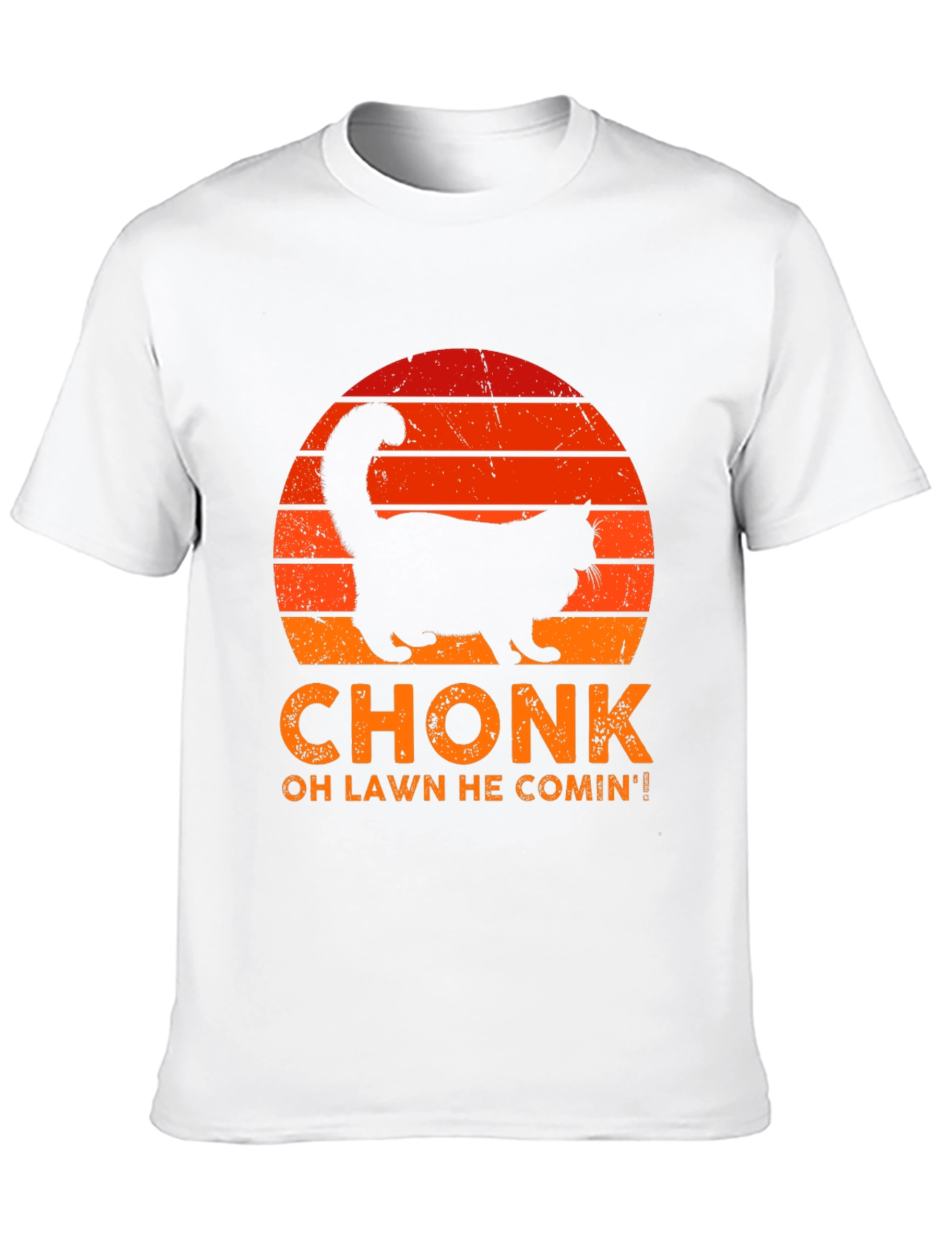Chonk Cat T-Shirt - Oh Lawd He Comin!