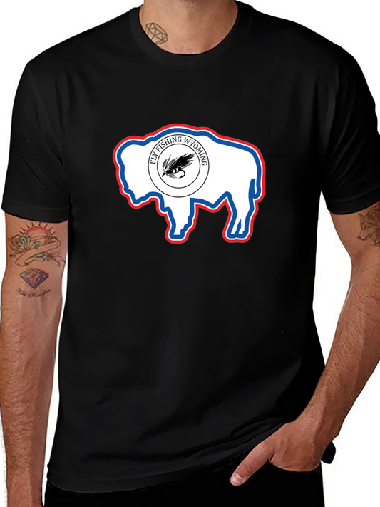 Wyoming Fly Fishing Buffalo T-Shirt