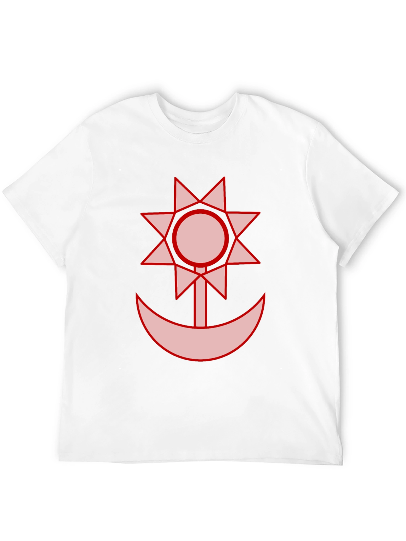 Graphic Black T-Shirt - Sun and Moon Design