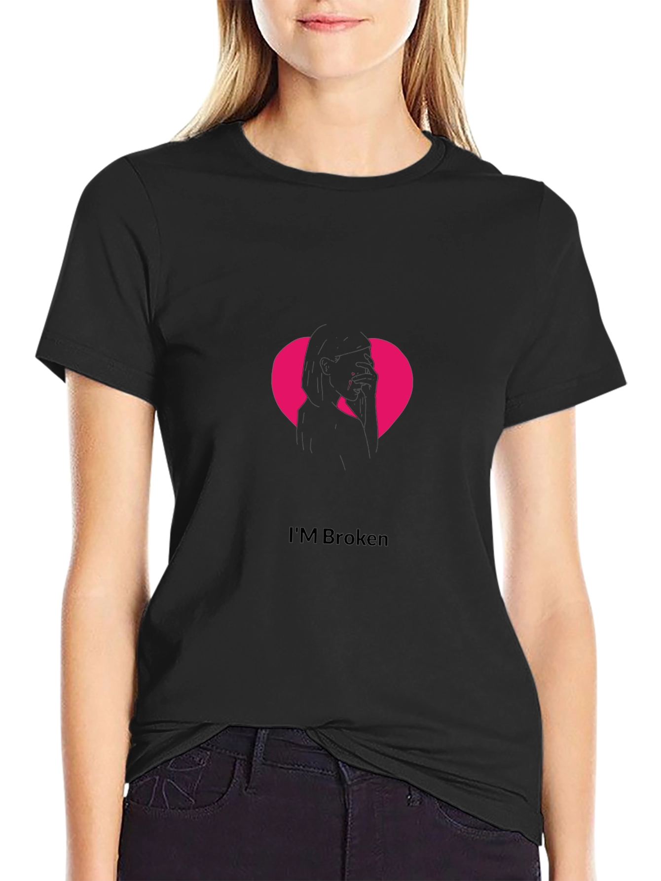 Im Broken Heart Graphic Tee - Trendy Mens T-Shirt