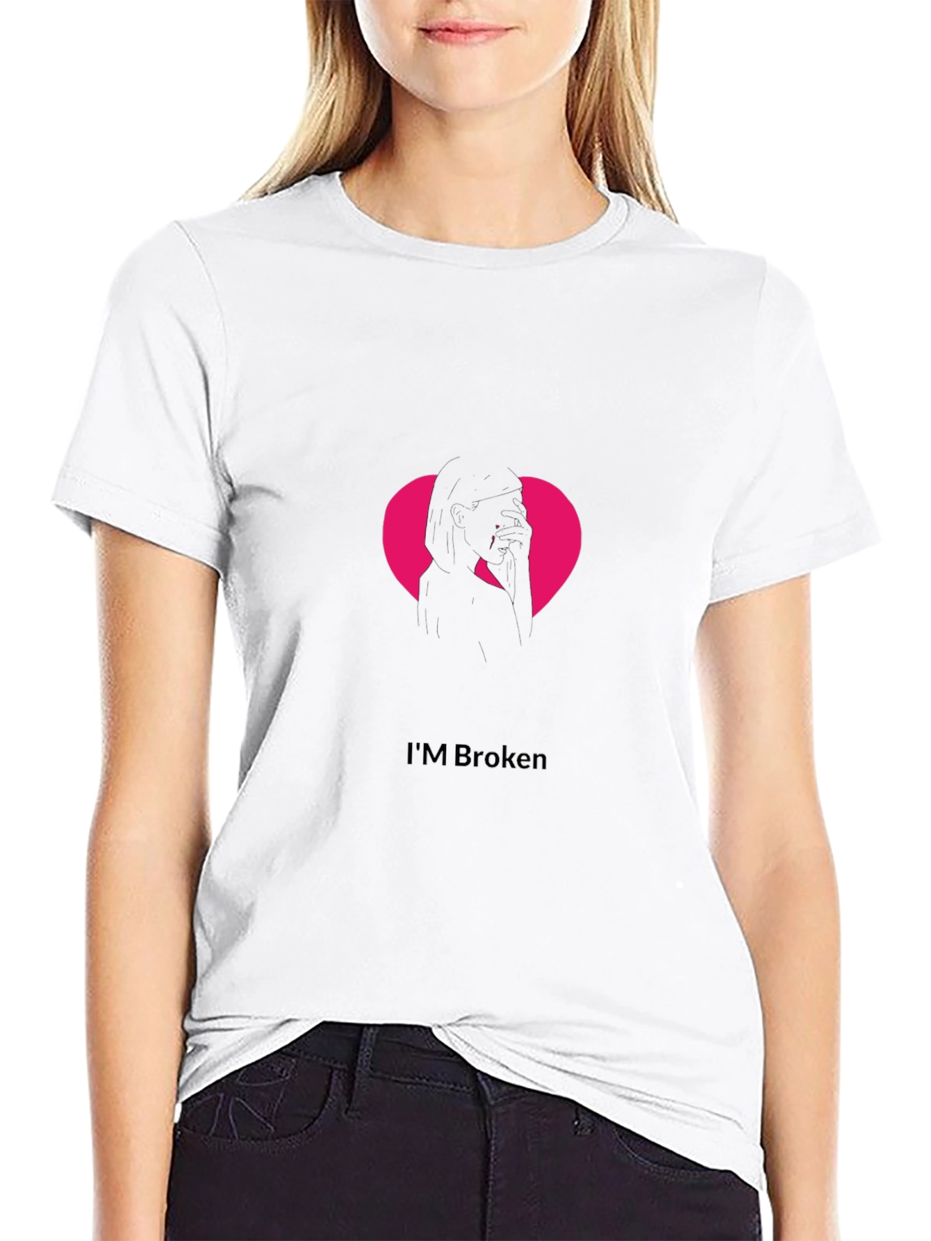Im Broken Heart Graphic Tee - Trendy Mens T-Shirt