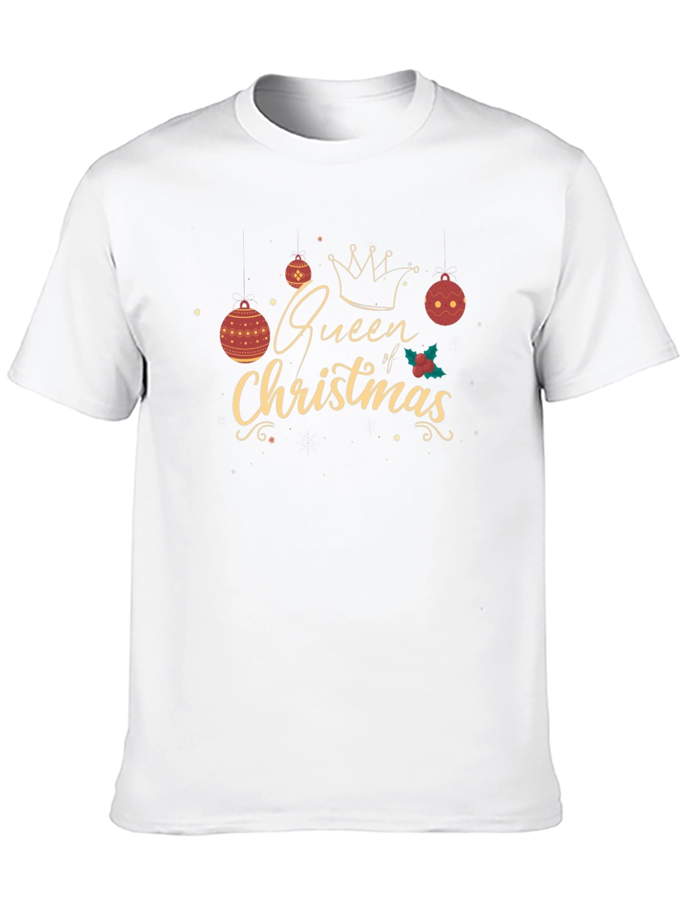 Queen of Christmas Black T-Shirt