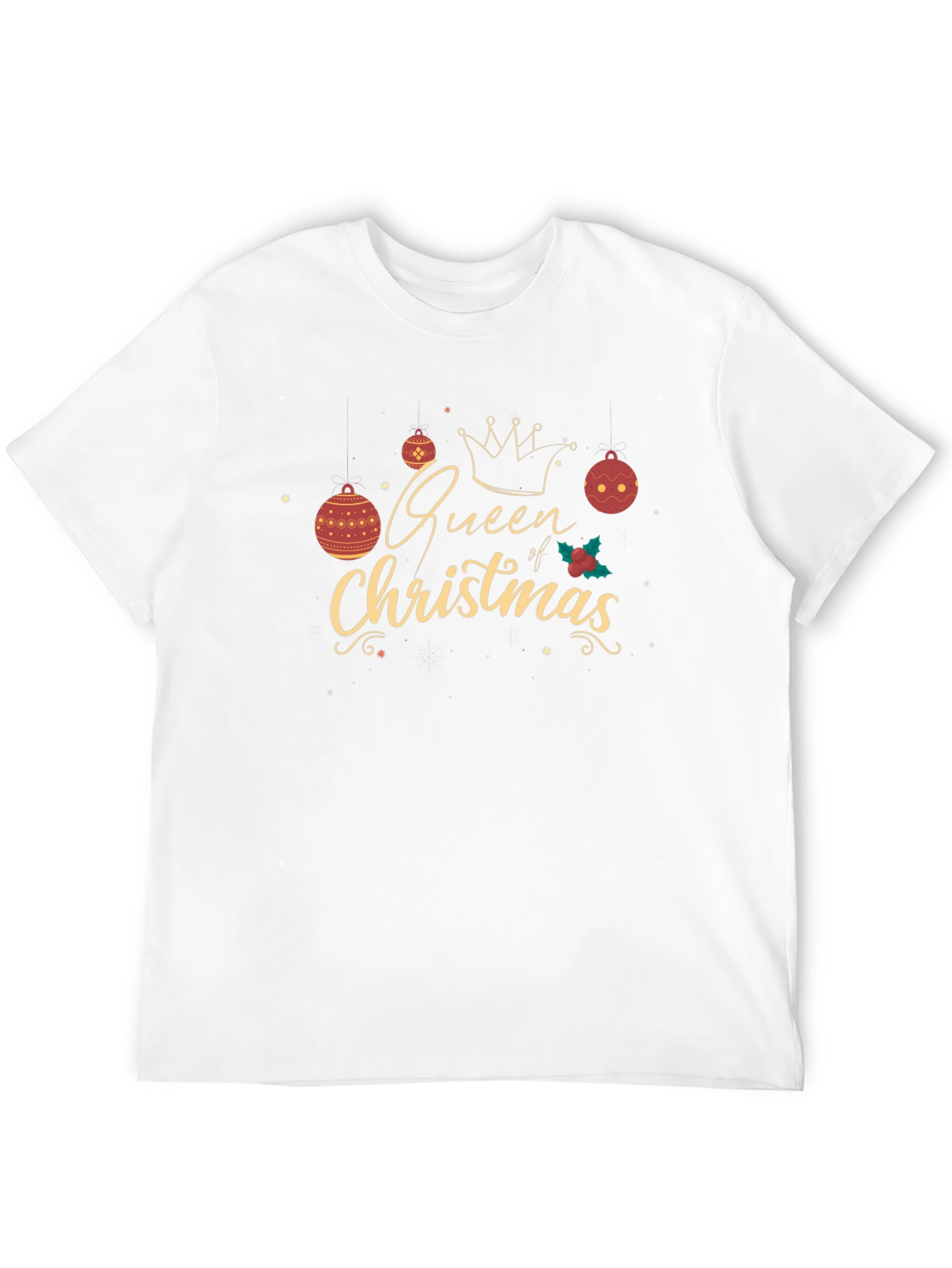 Queen of Christmas Black T-Shirt