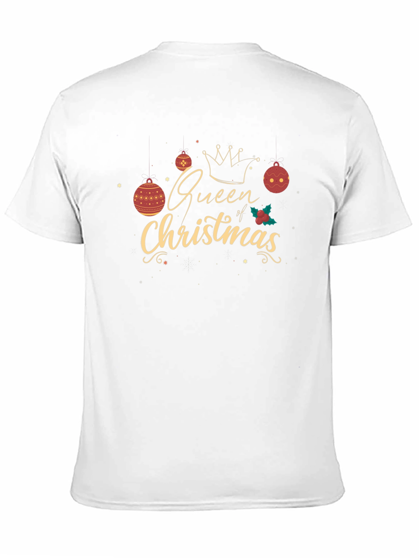 Queen of Christmas Black T-Shirt
