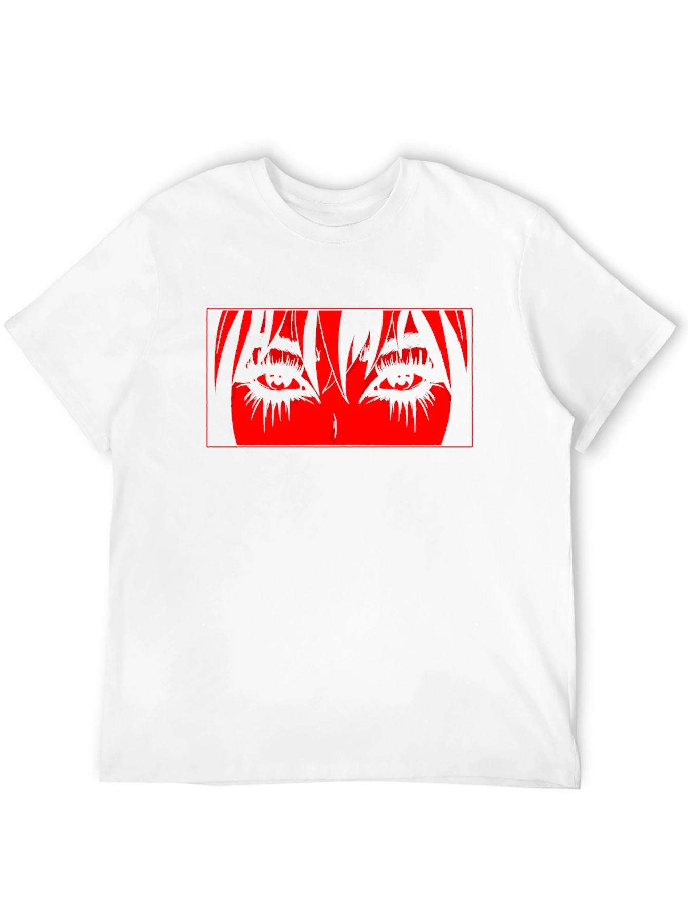 Anime Eyes Graphic Black T-Shirt