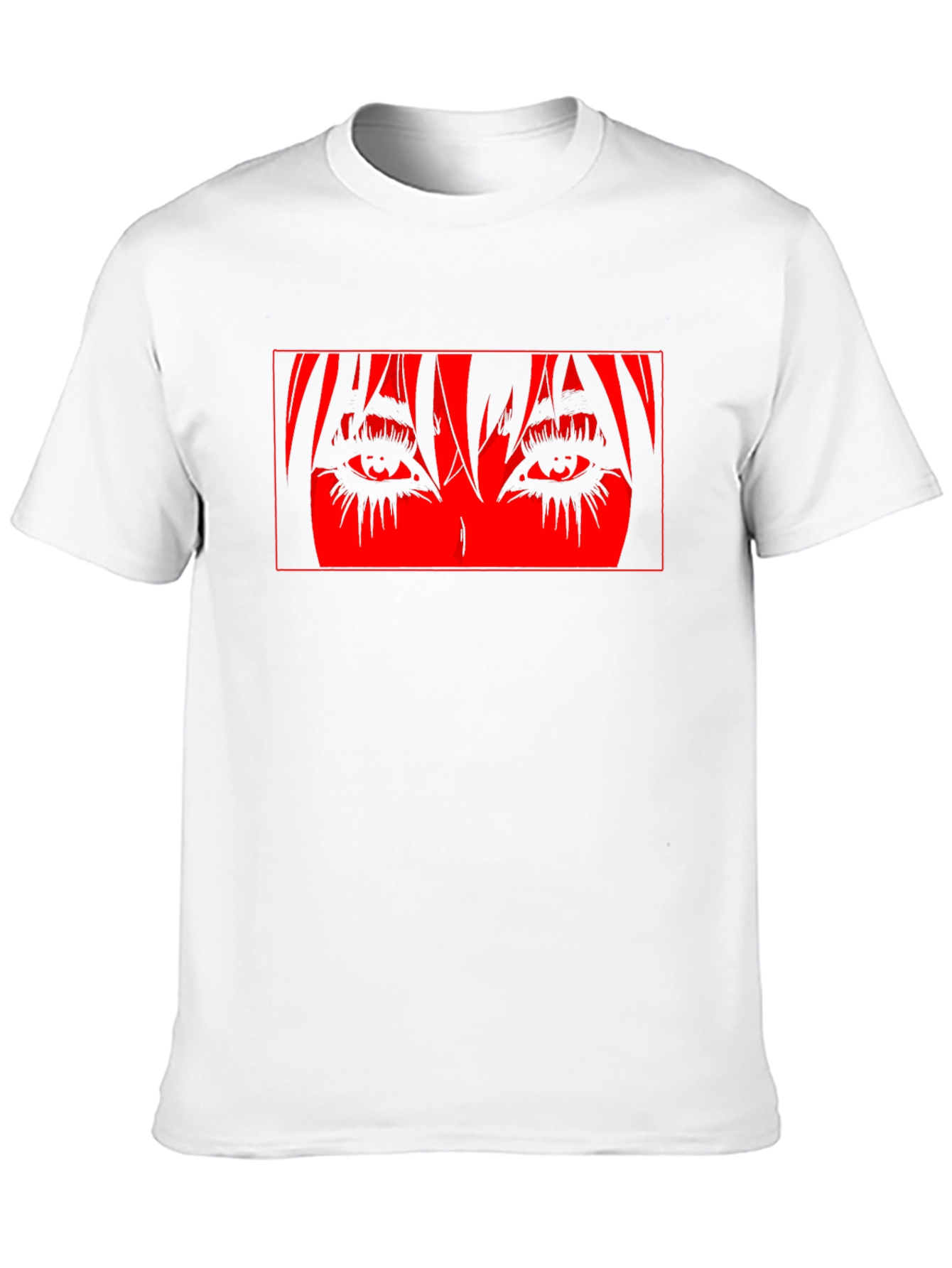 Anime Eyes Graphic Black T-Shirt