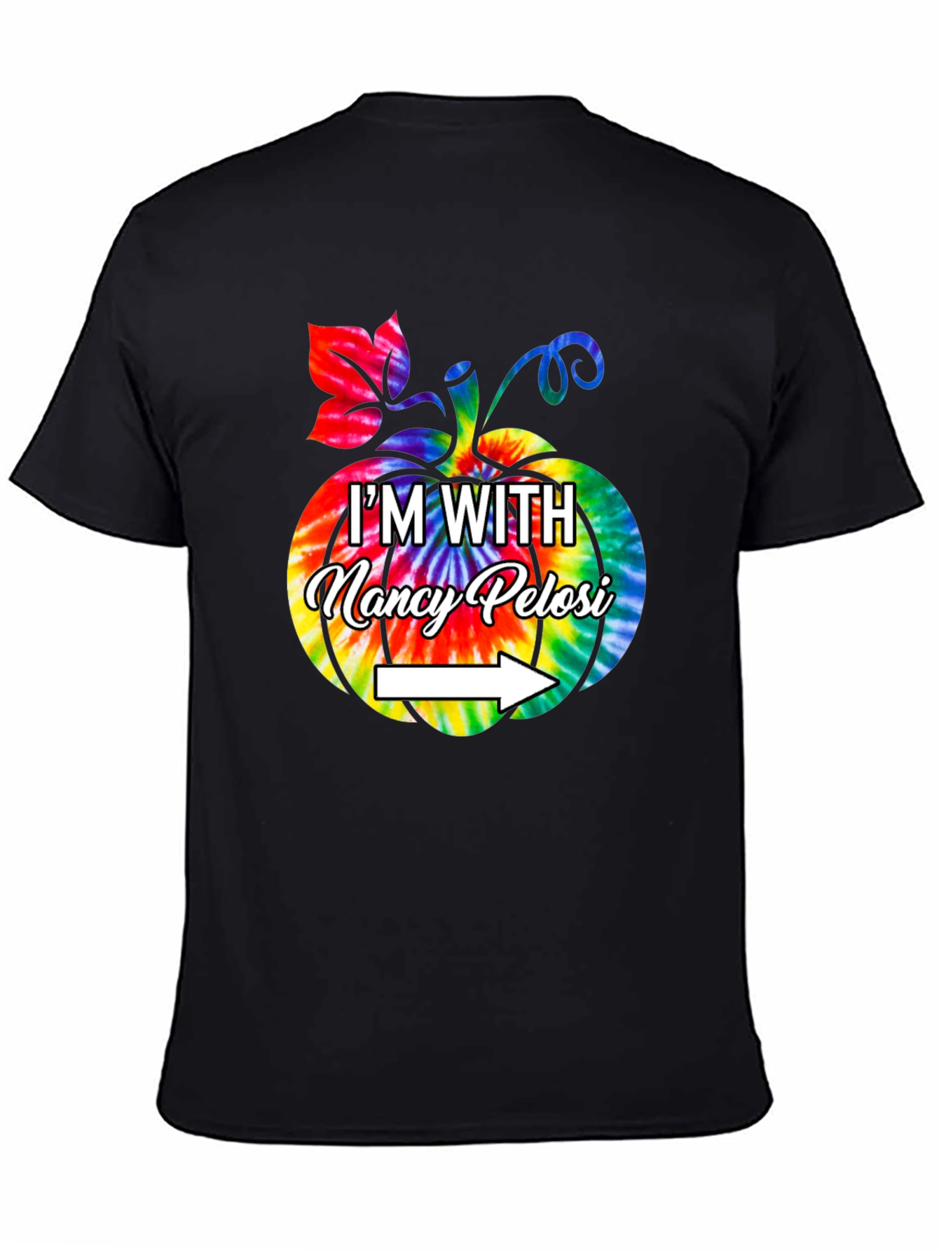 Im With Nancy Pelosi Tie Dye Pumpkin T-Shirt