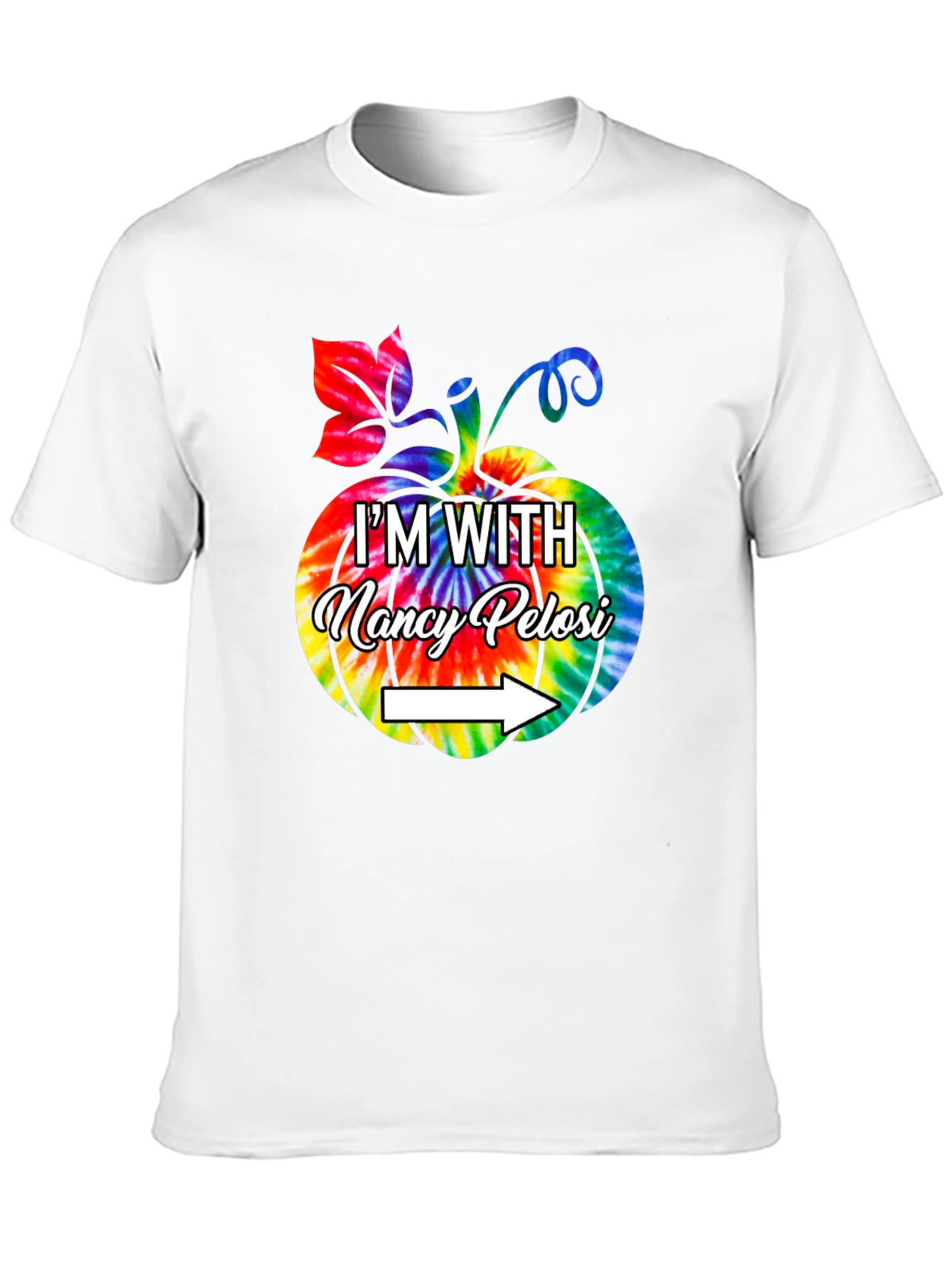 Im With Nancy Pelosi Tie Dye Pumpkin T-Shirt