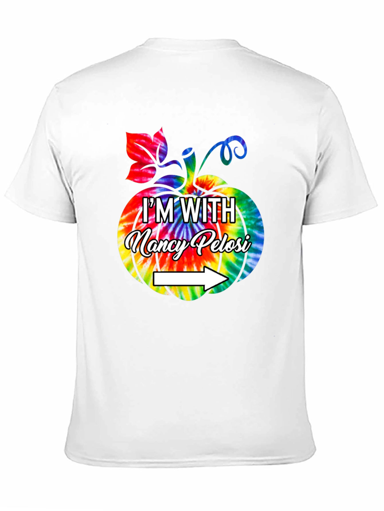 Im With Nancy Pelosi Tie Dye Pumpkin T-Shirt