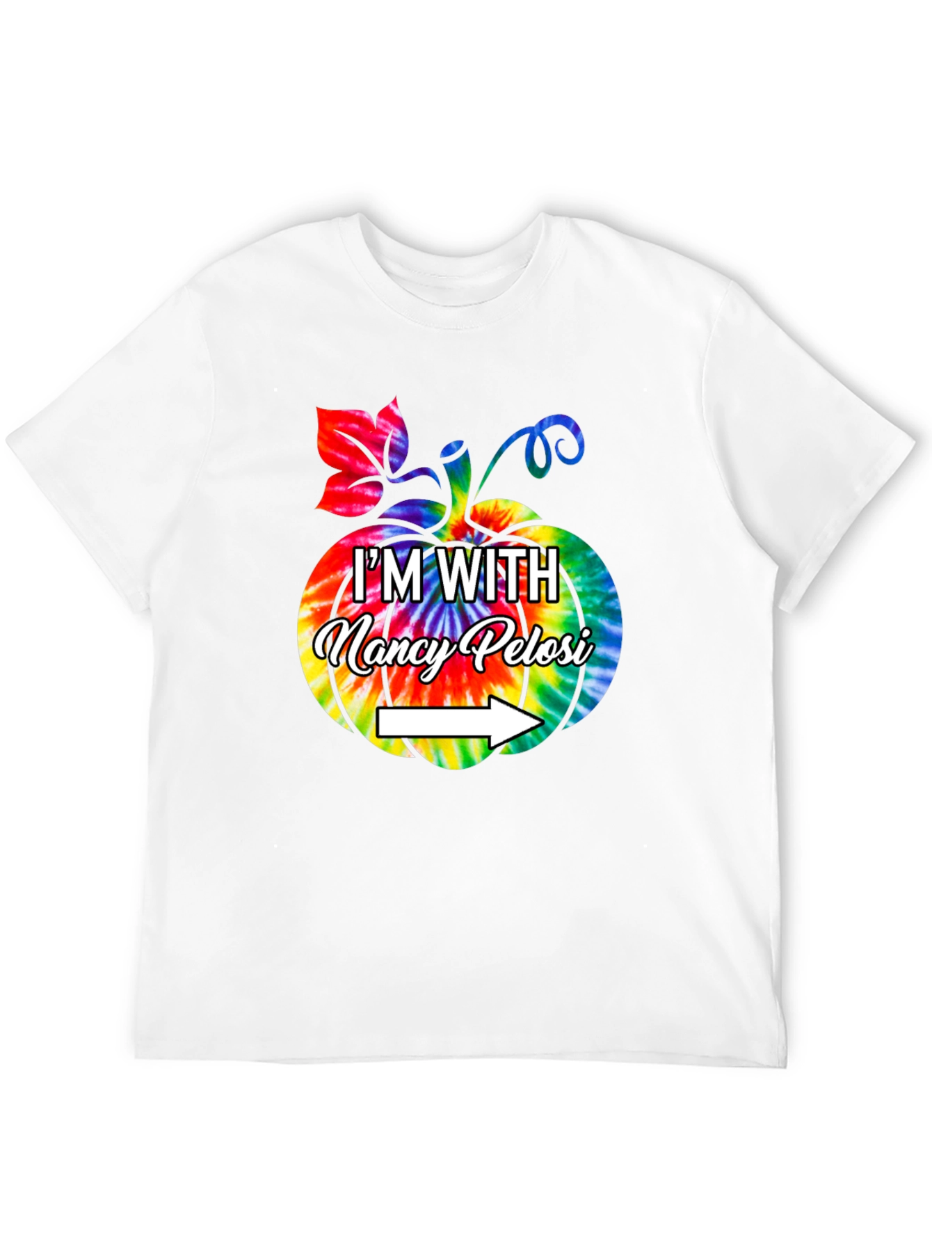 Im With Nancy Pelosi Tie Dye Pumpkin T-Shirt