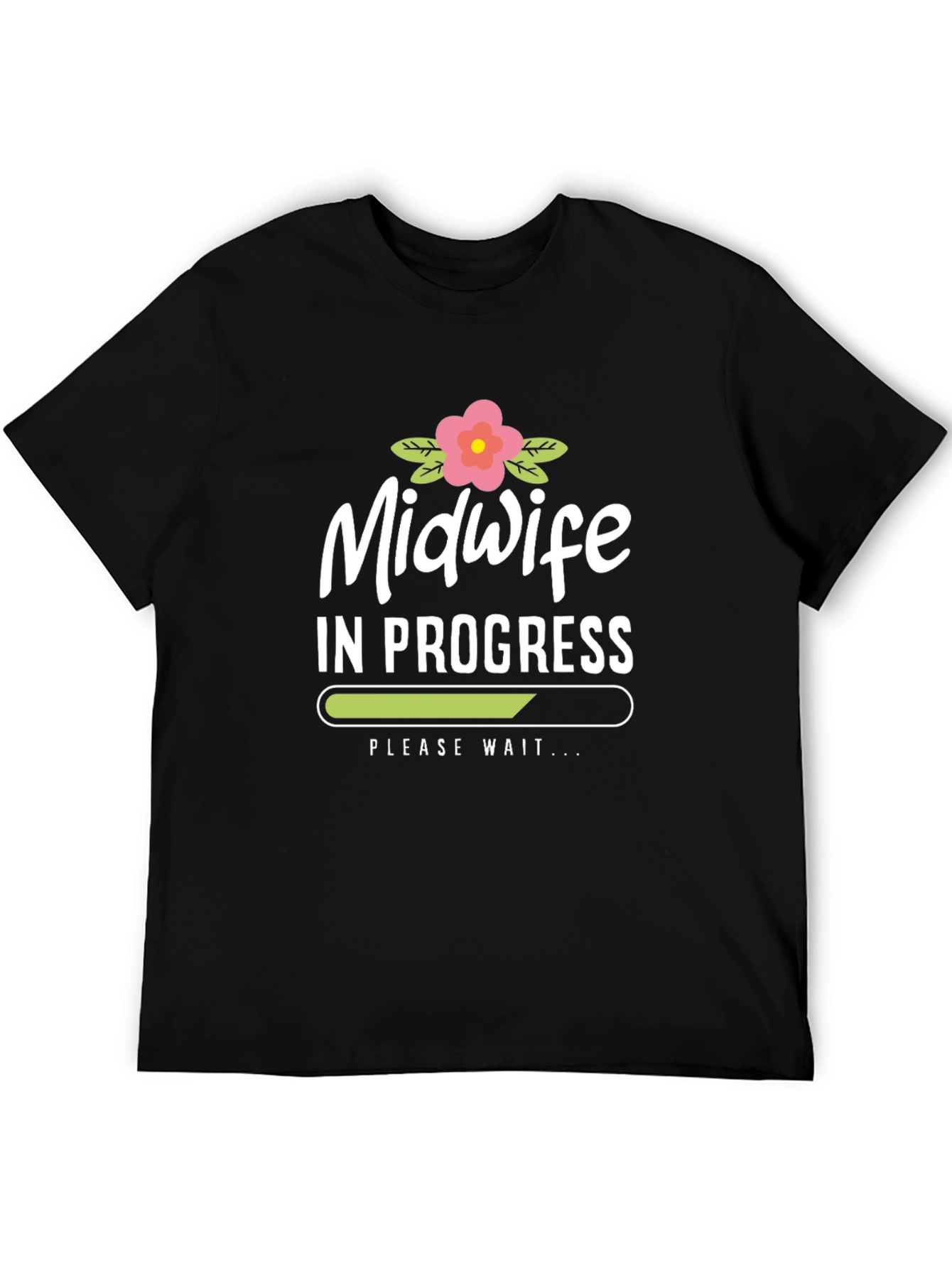 Midwife In Progress Black T-Shirt