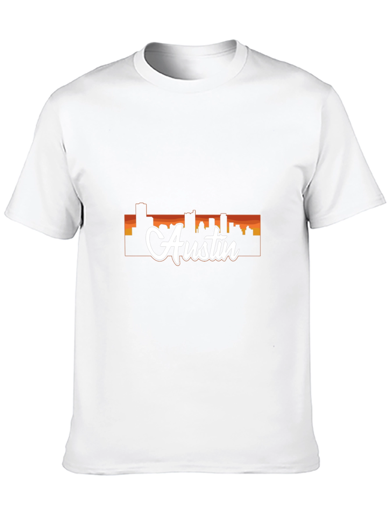 Austin Skyline T-Shirt - Mens Black Graphic Tee