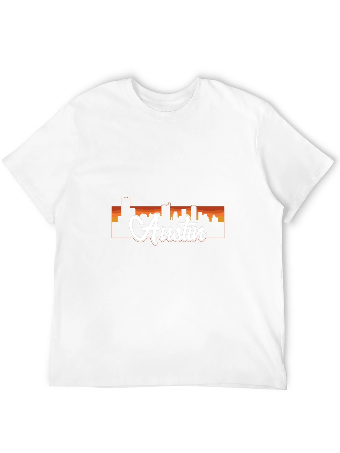 Austin Skyline T-Shirt - Mens Black Graphic Tee