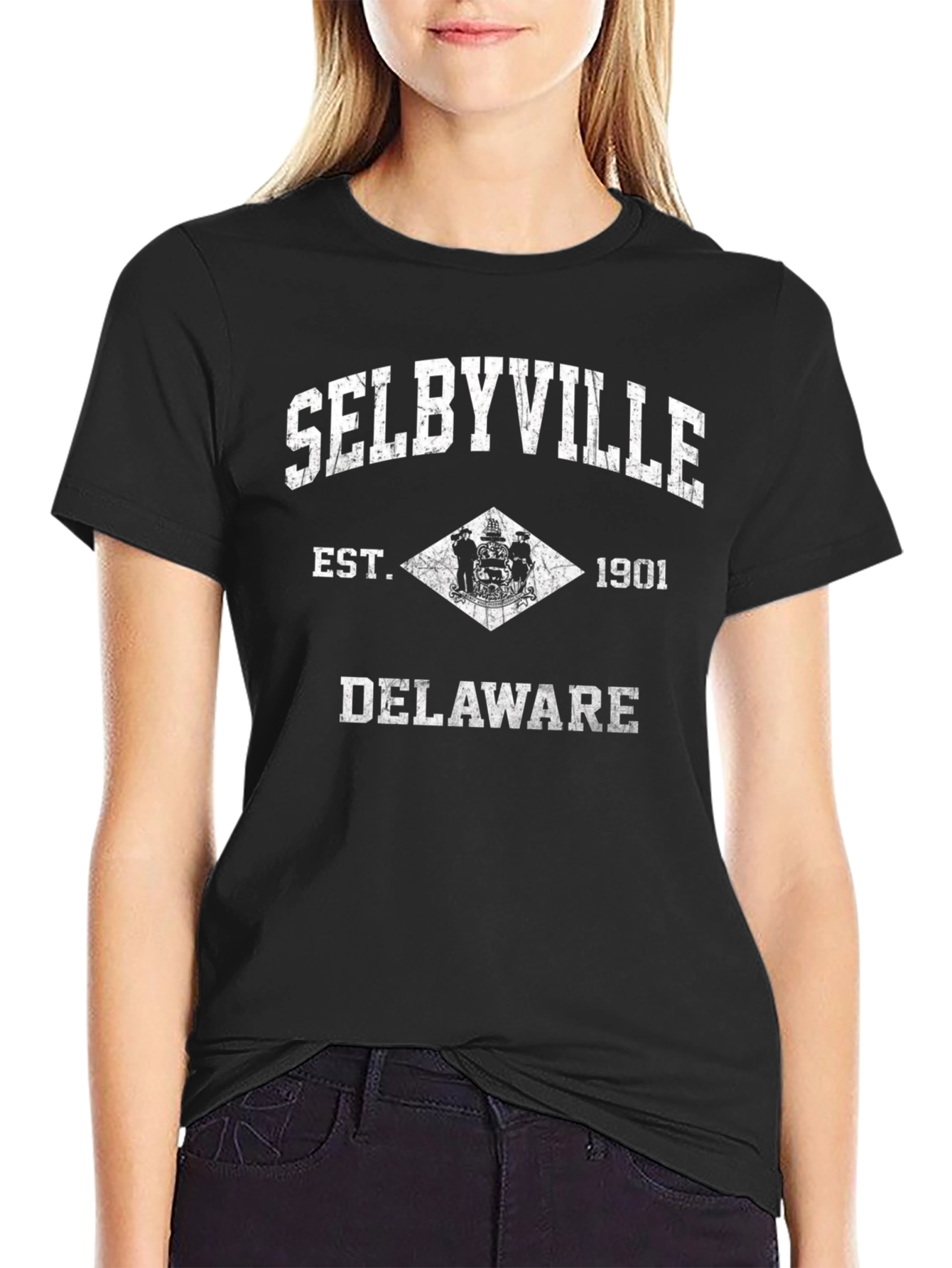Selbyville Delaware Est. 1901 Black T-Shirt
