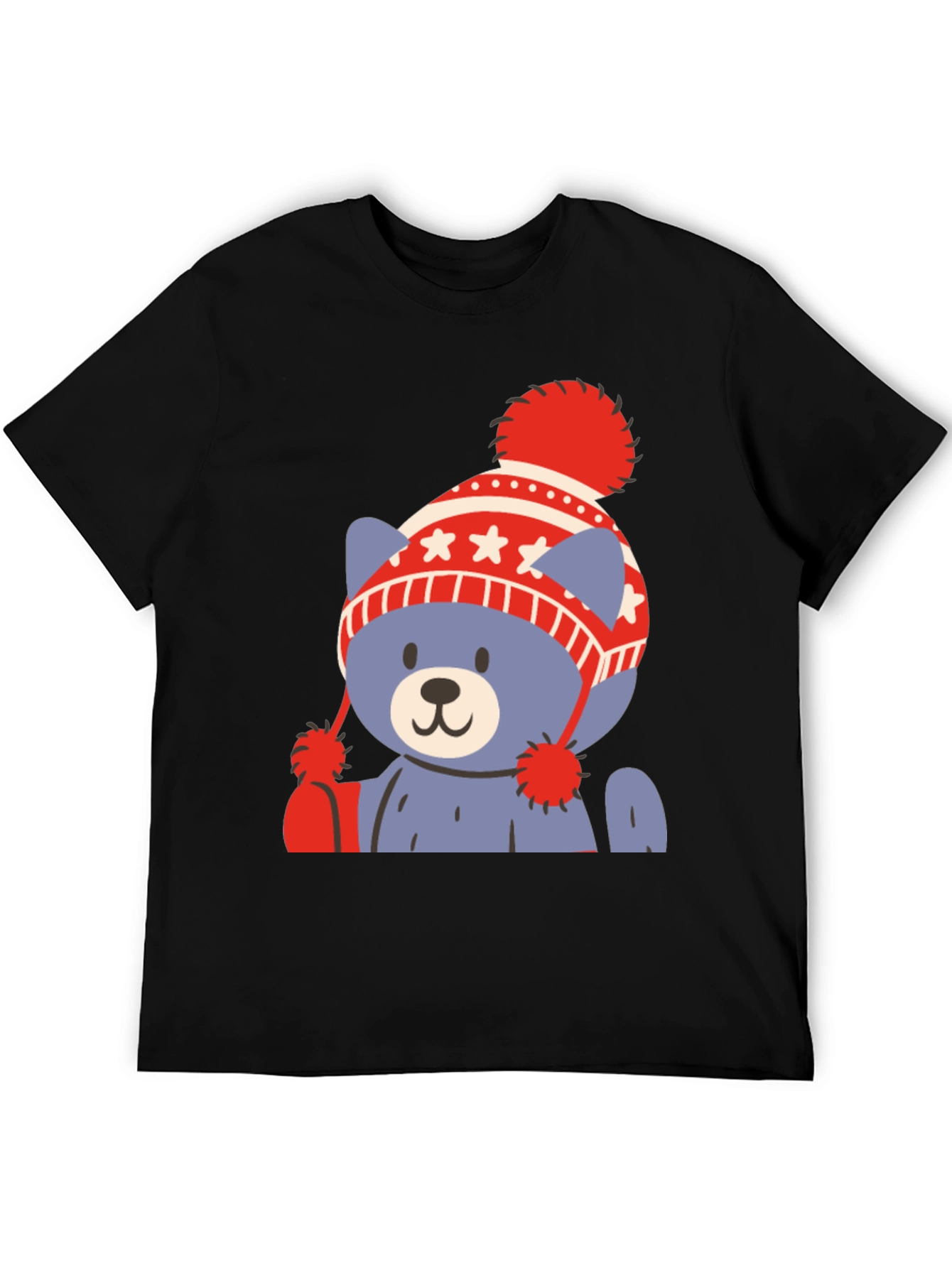 Cute Bear in Winter Hat Graphic Tee