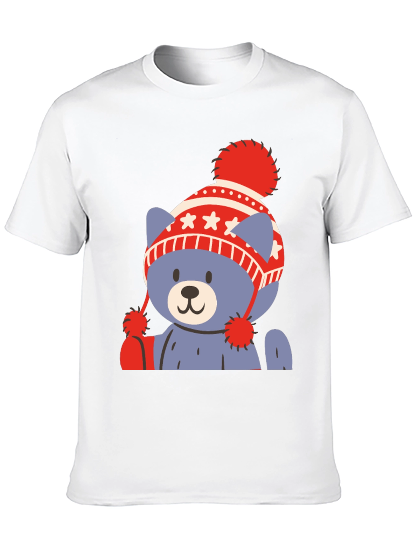 Cute Bear in Winter Hat Graphic Tee