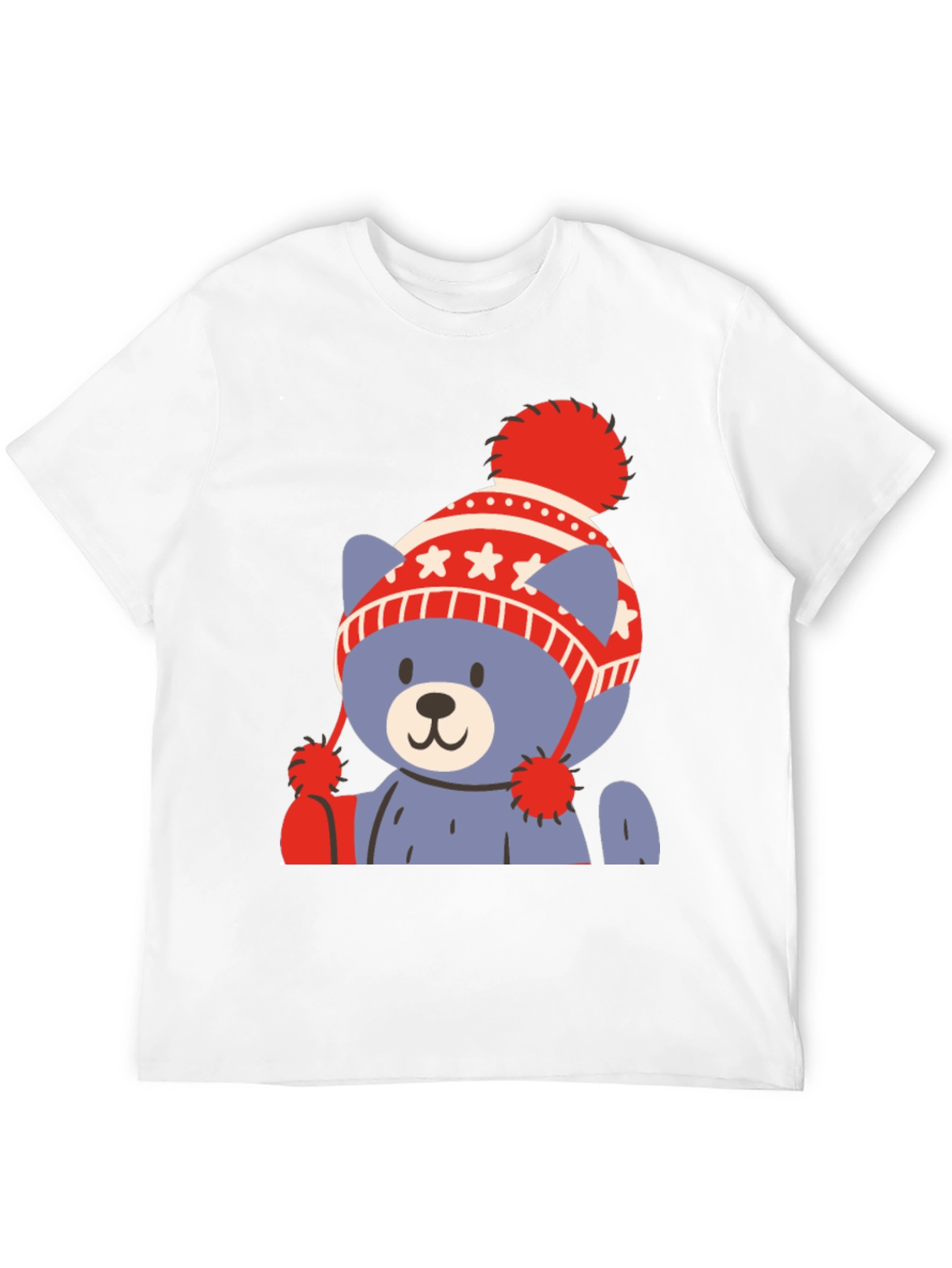 Cute Bear in Winter Hat Graphic Tee