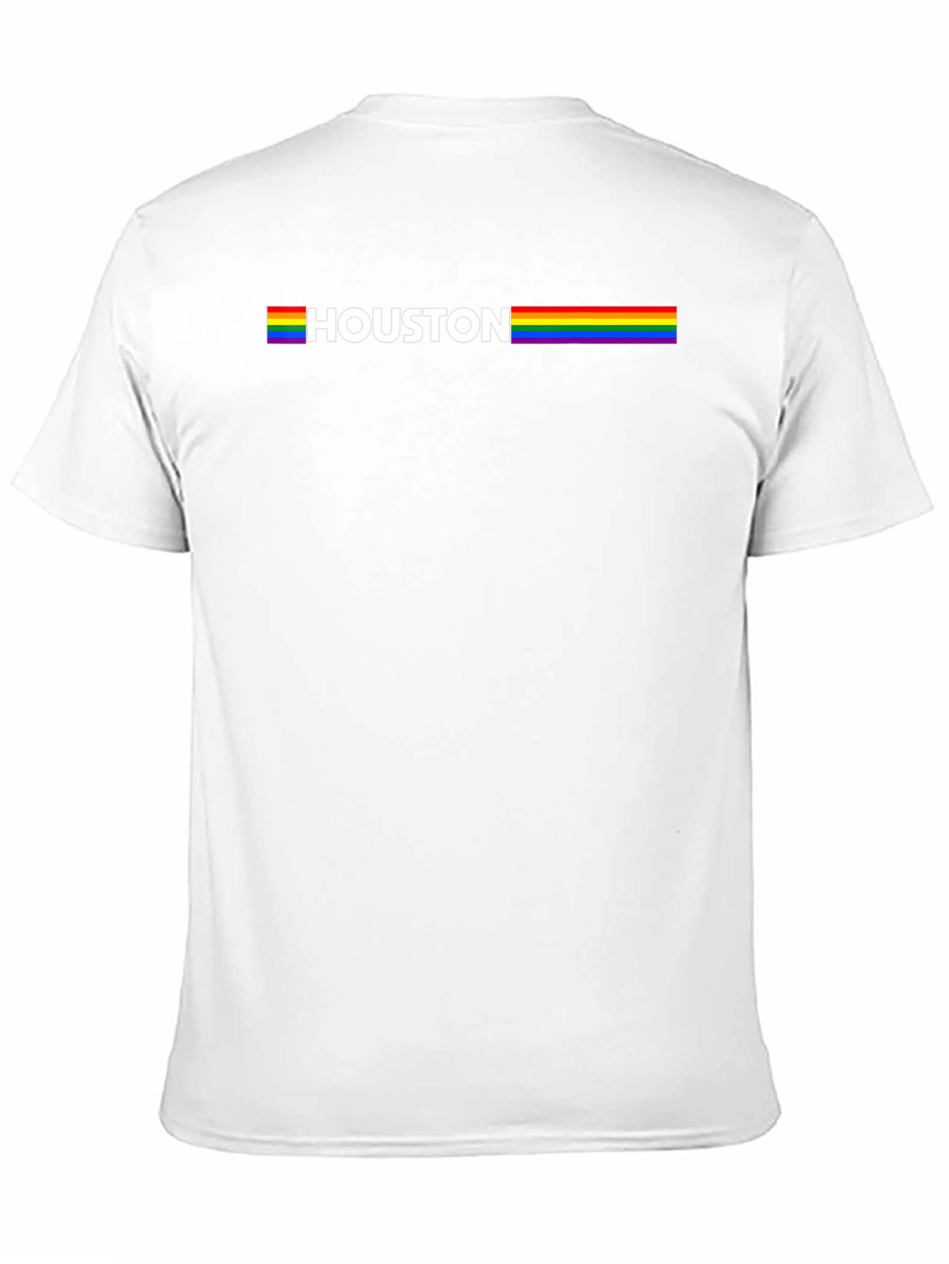 Houston Pride Rainbow T-Shirt - Black Cotton Tee