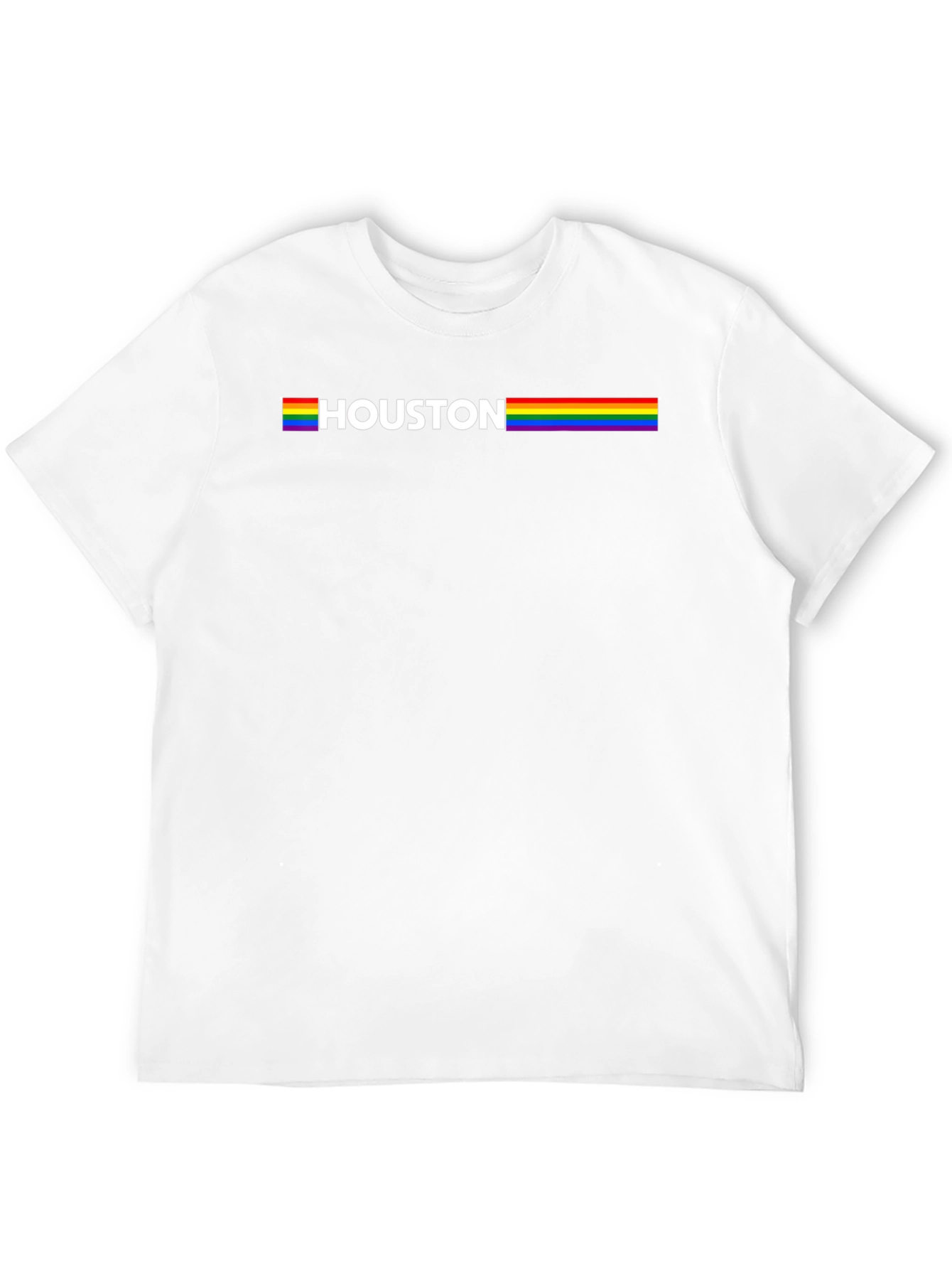 Houston Pride Rainbow T-Shirt - Black Cotton Tee