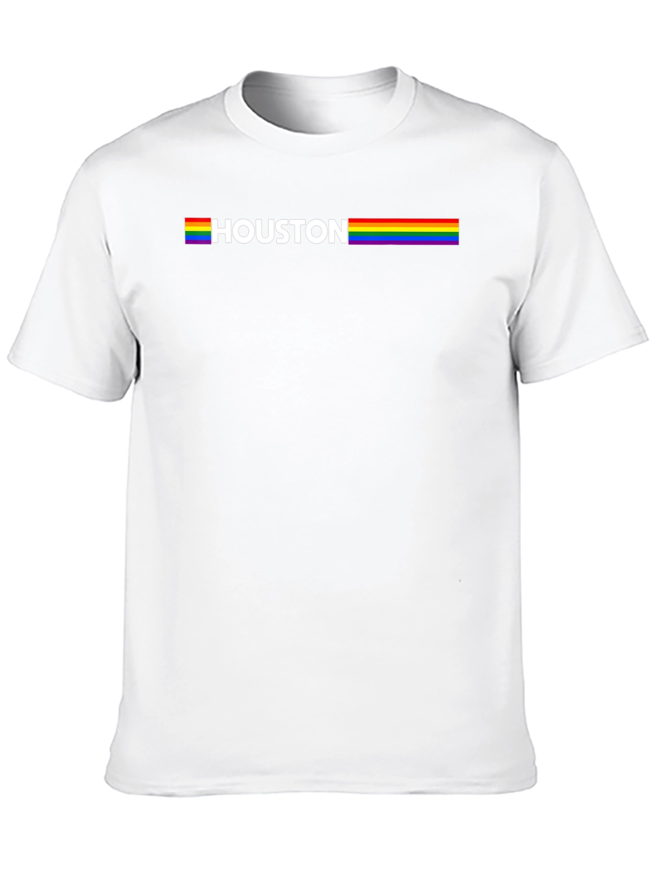 Houston Pride Rainbow T-Shirt - Black Cotton Tee