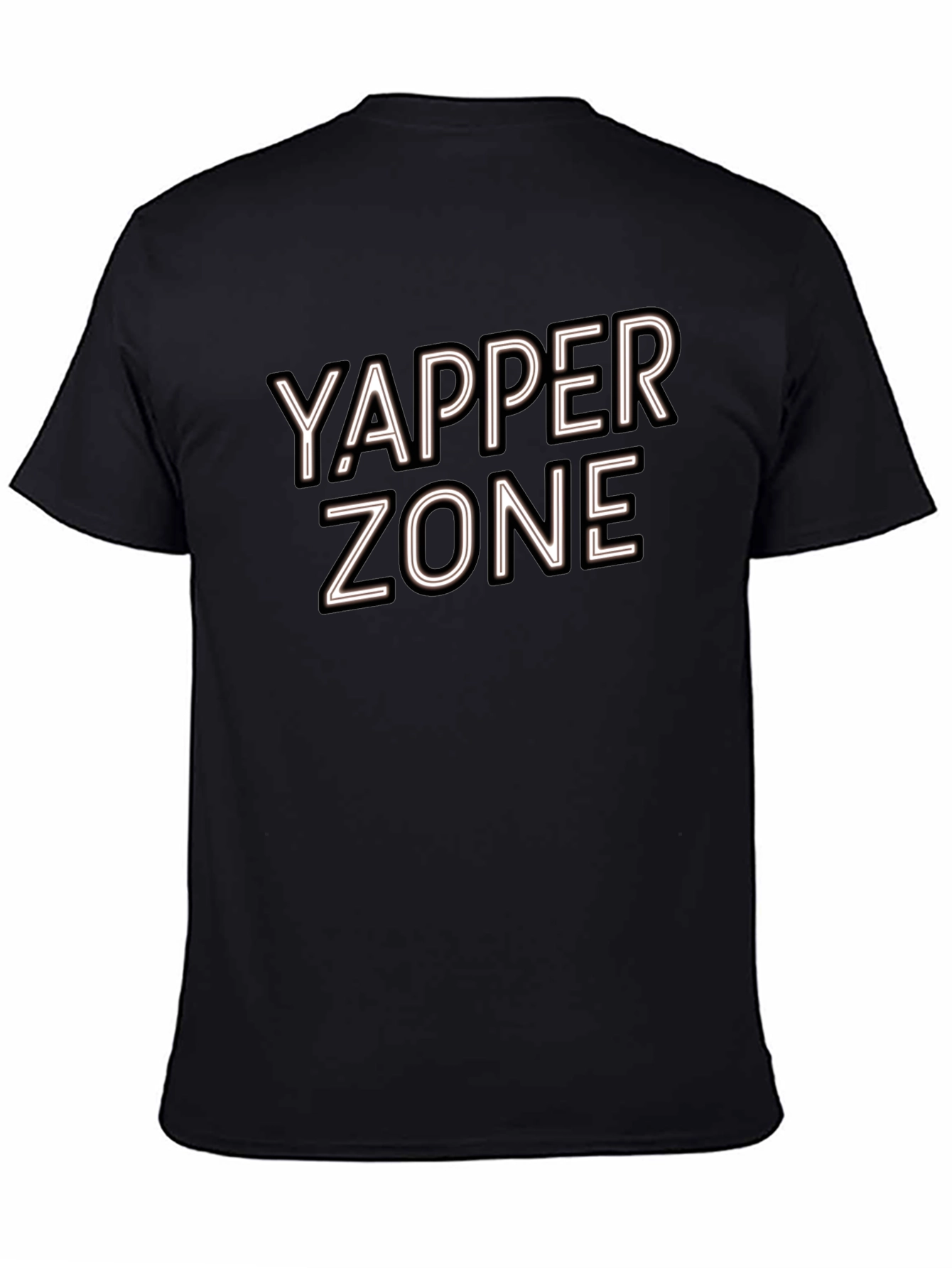 Yapper Zone Black T-Shirt - Casual Style