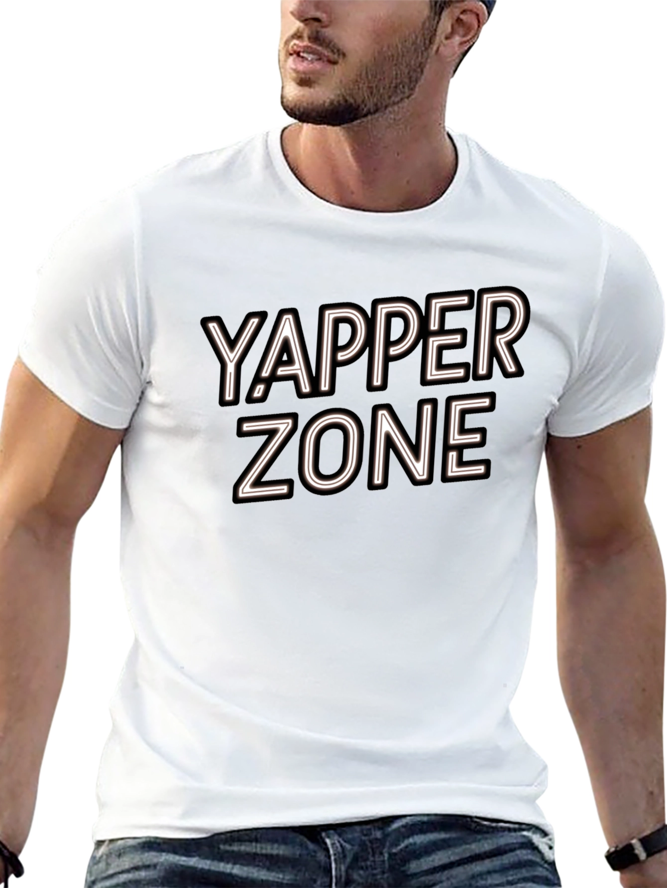 Yapper Zone Black T-Shirt - Casual Style