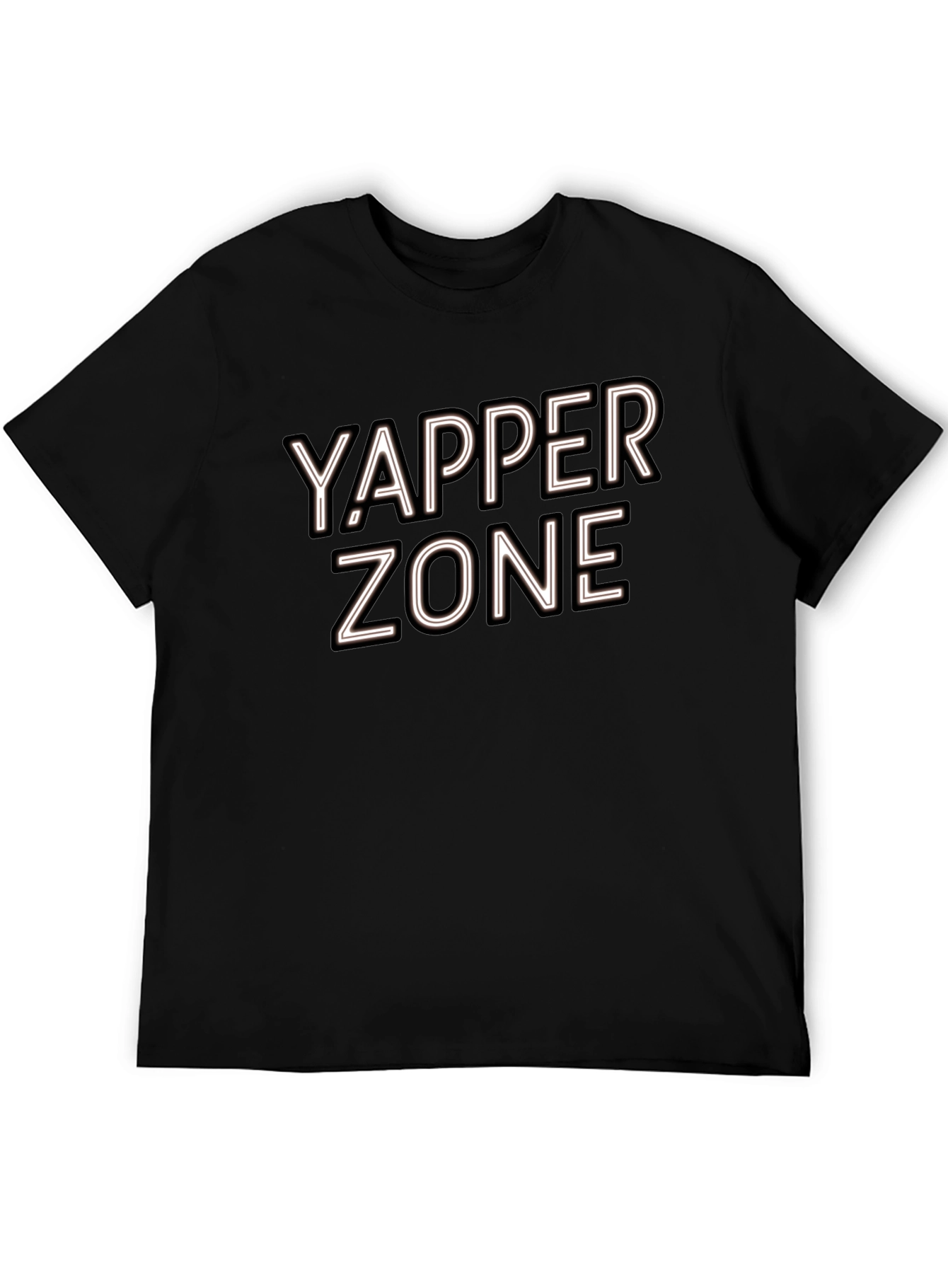 Yapper Zone Black T-Shirt - Casual Style
