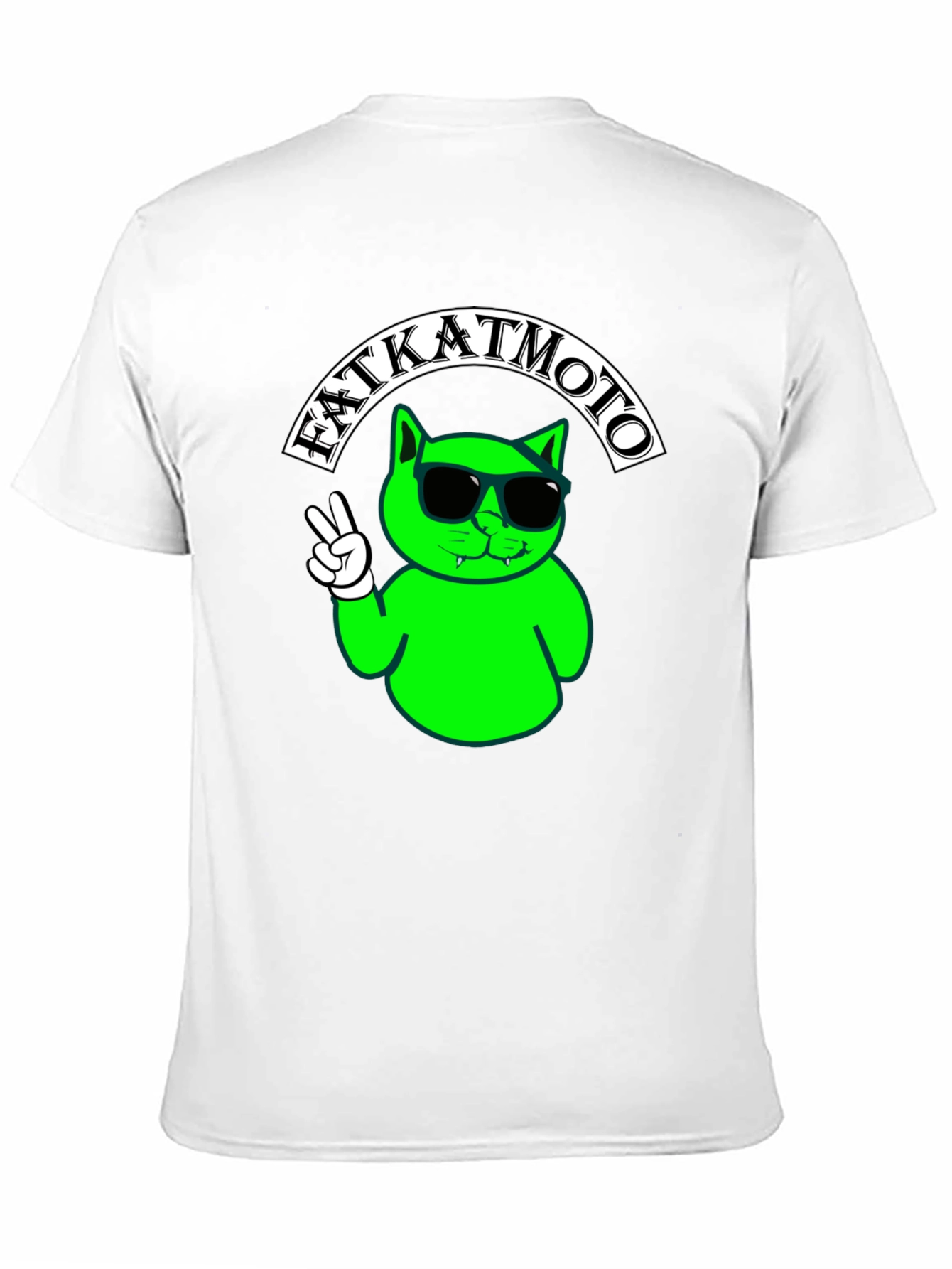 Fat Kat Moto T-Shirt - Cool Cat Design
