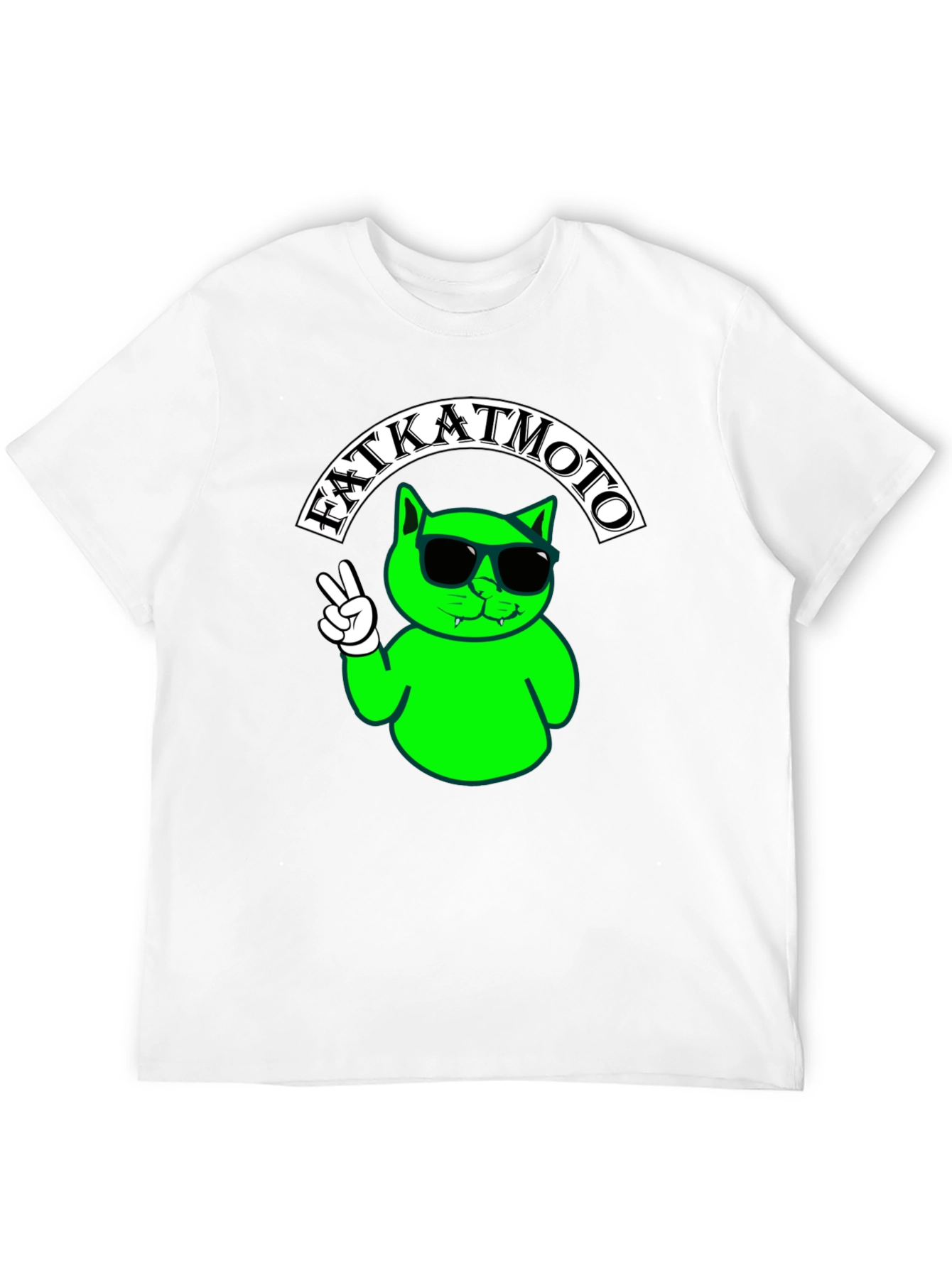 Fat Kat Moto T-Shirt - Cool Cat Design